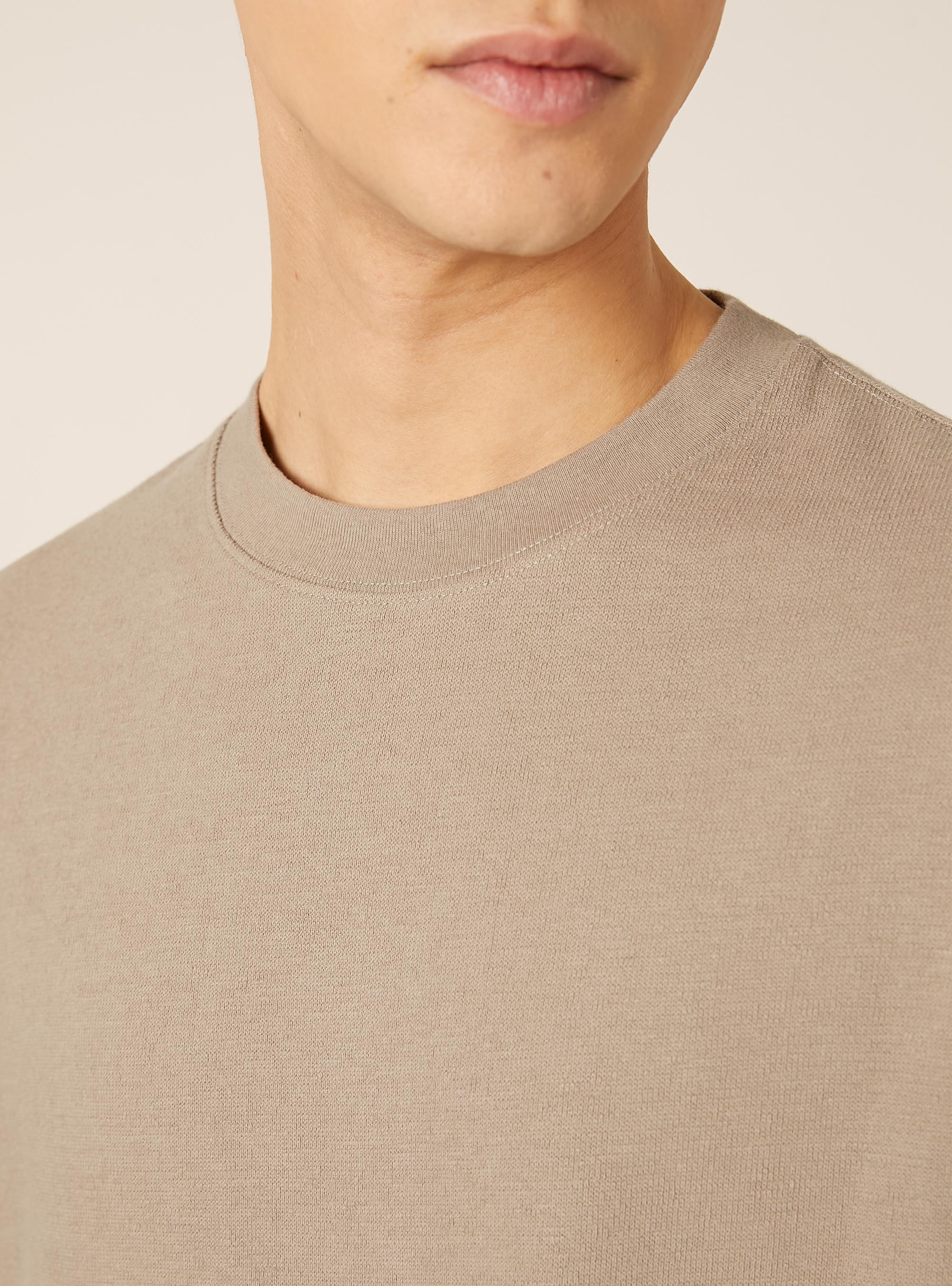 Camiseta de algod&oacute;n con textura, GY2 GREY MEDIUM