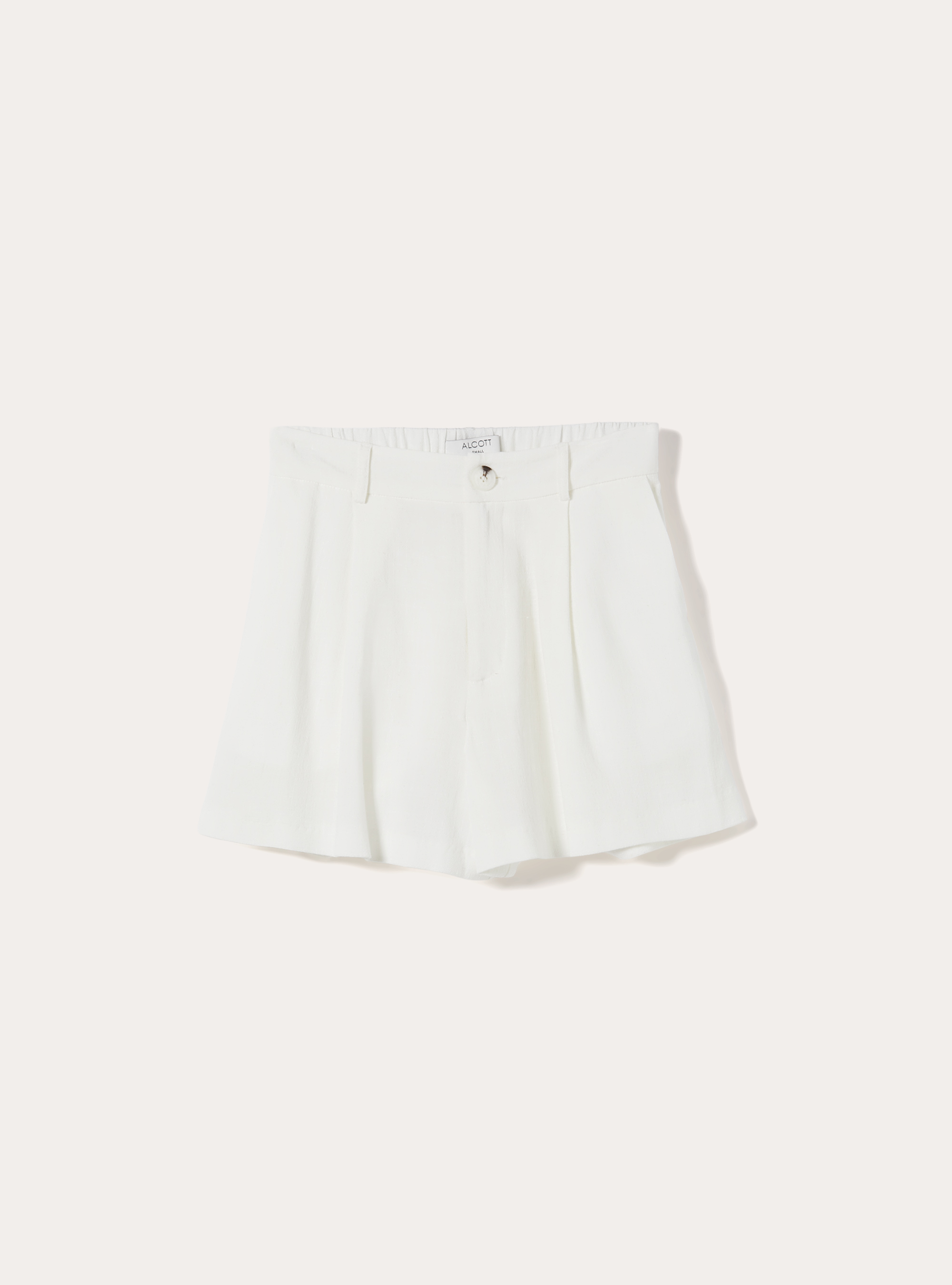Short Tailoring en m&eacute;lange de Lin, WH2 WHITE