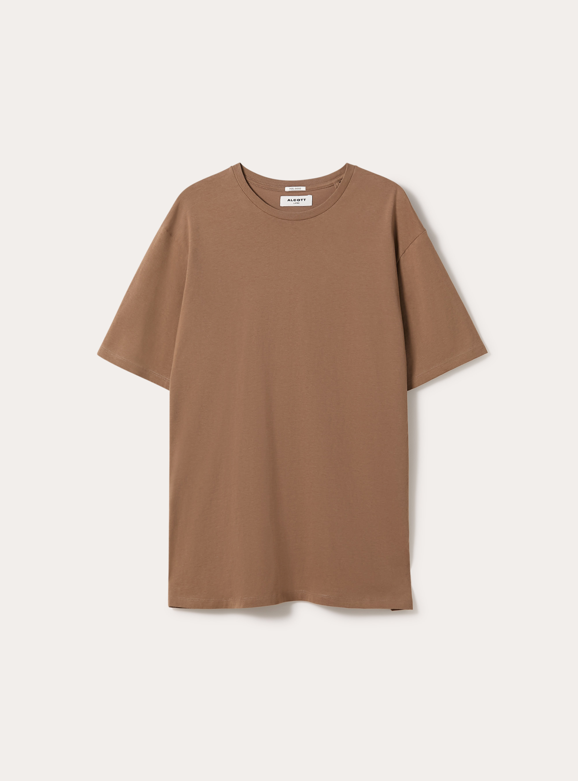 Camiseta b&aacute;sica de algod&oacute;n, BR2 BROWN MEDIUM