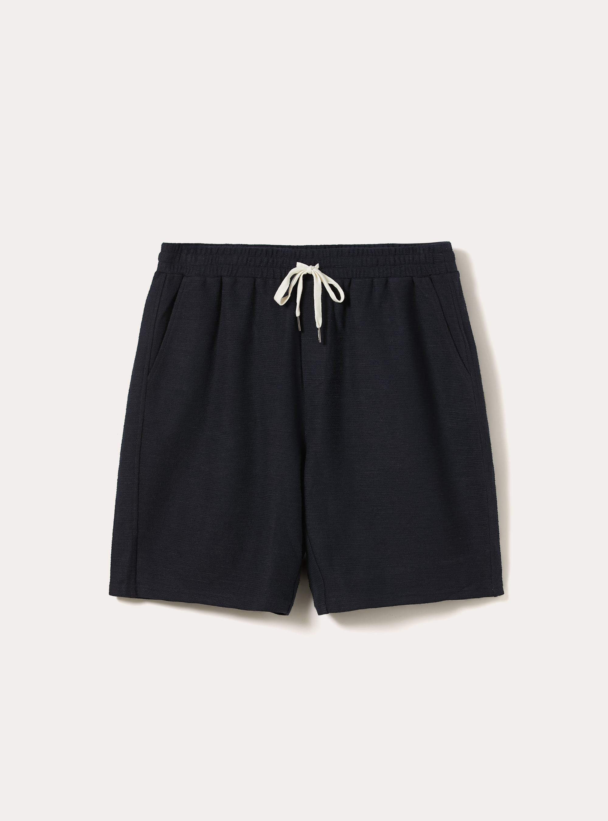 Bermudashorts aus Baumwolle mit Struktur, NA1 NAVY DARK