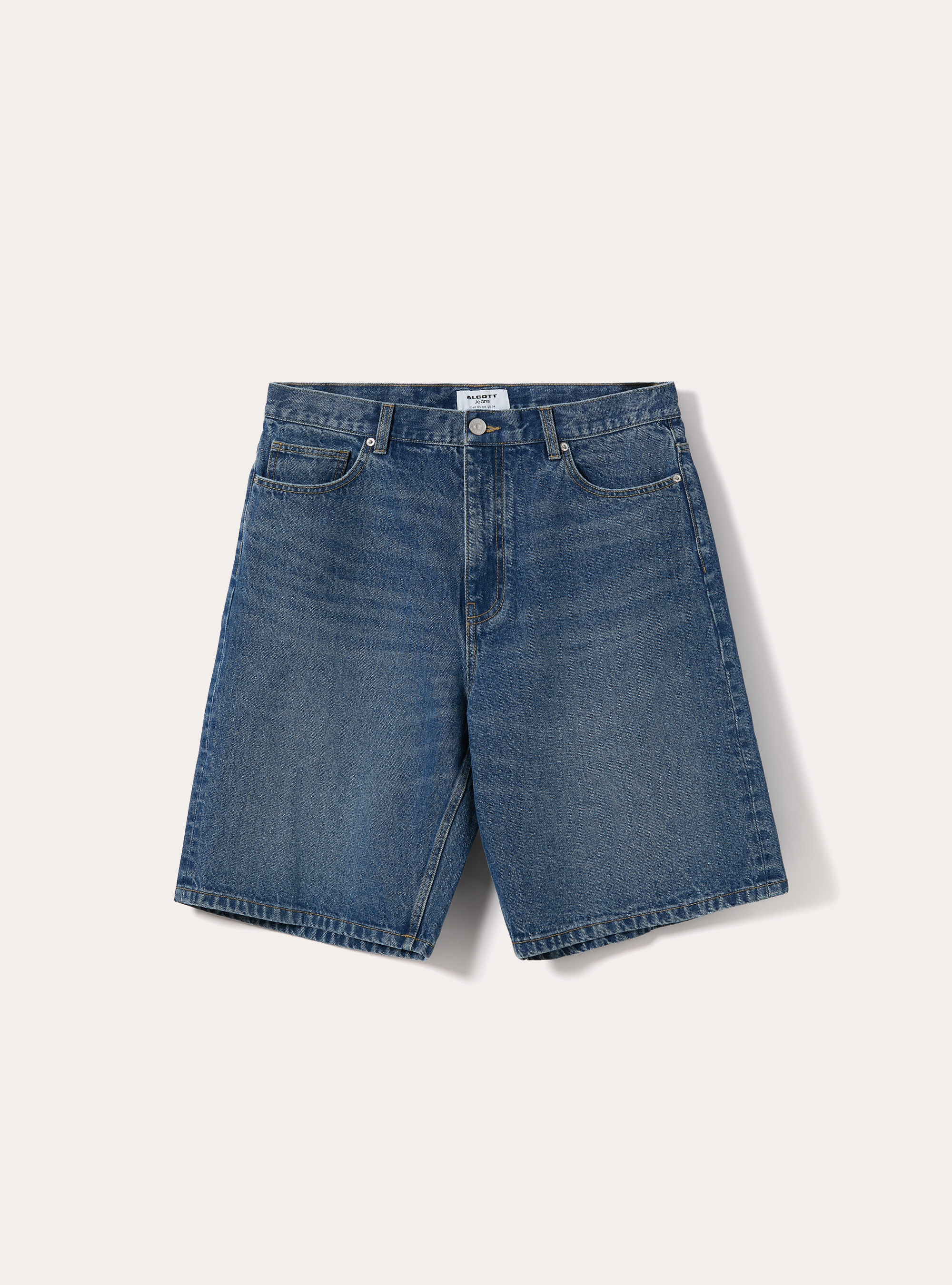 Bermuda ample en denim, D003 MEDIUM BLUE