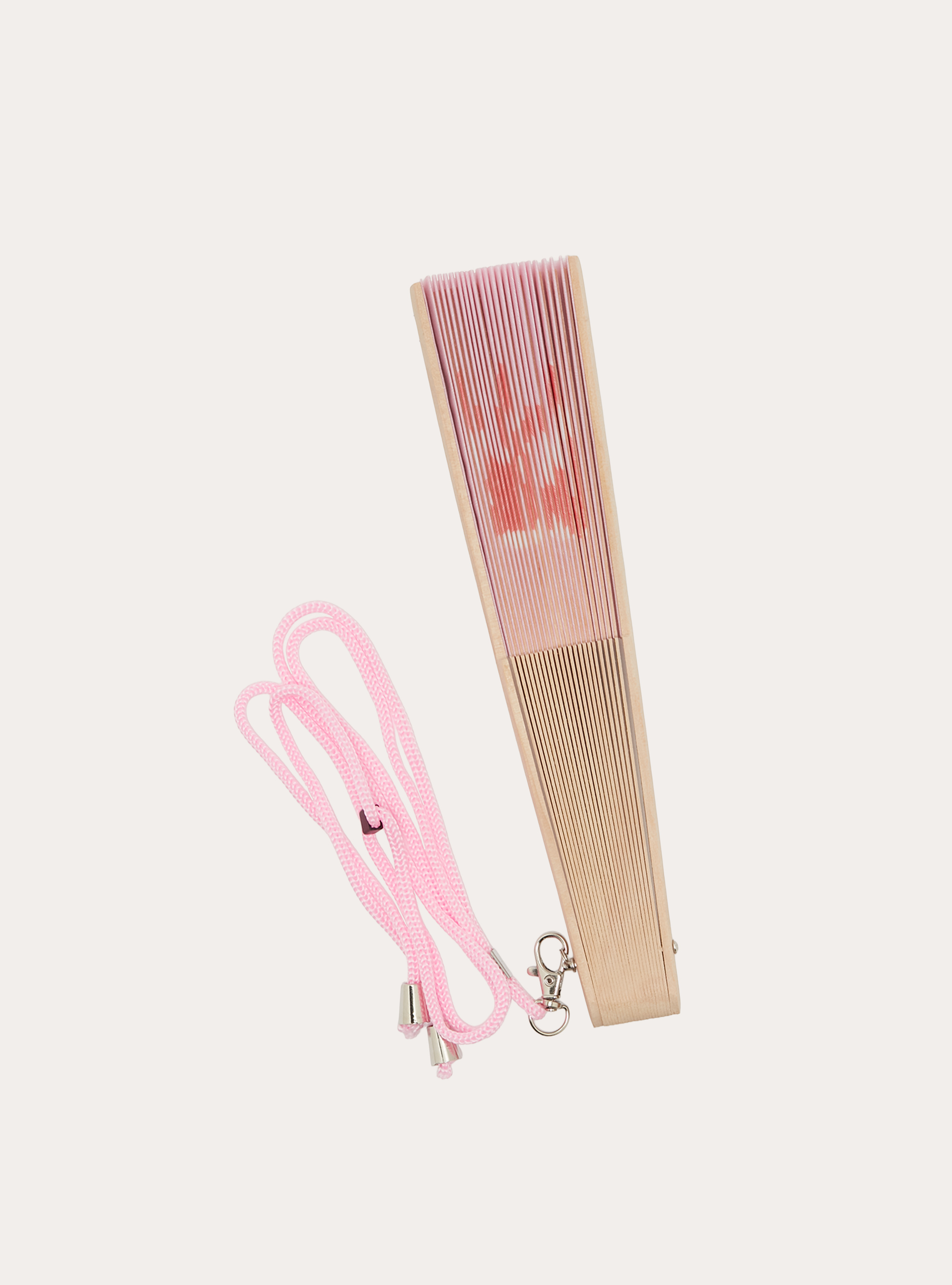 Printed Hand Fan, PK2 PINK MEDIUM