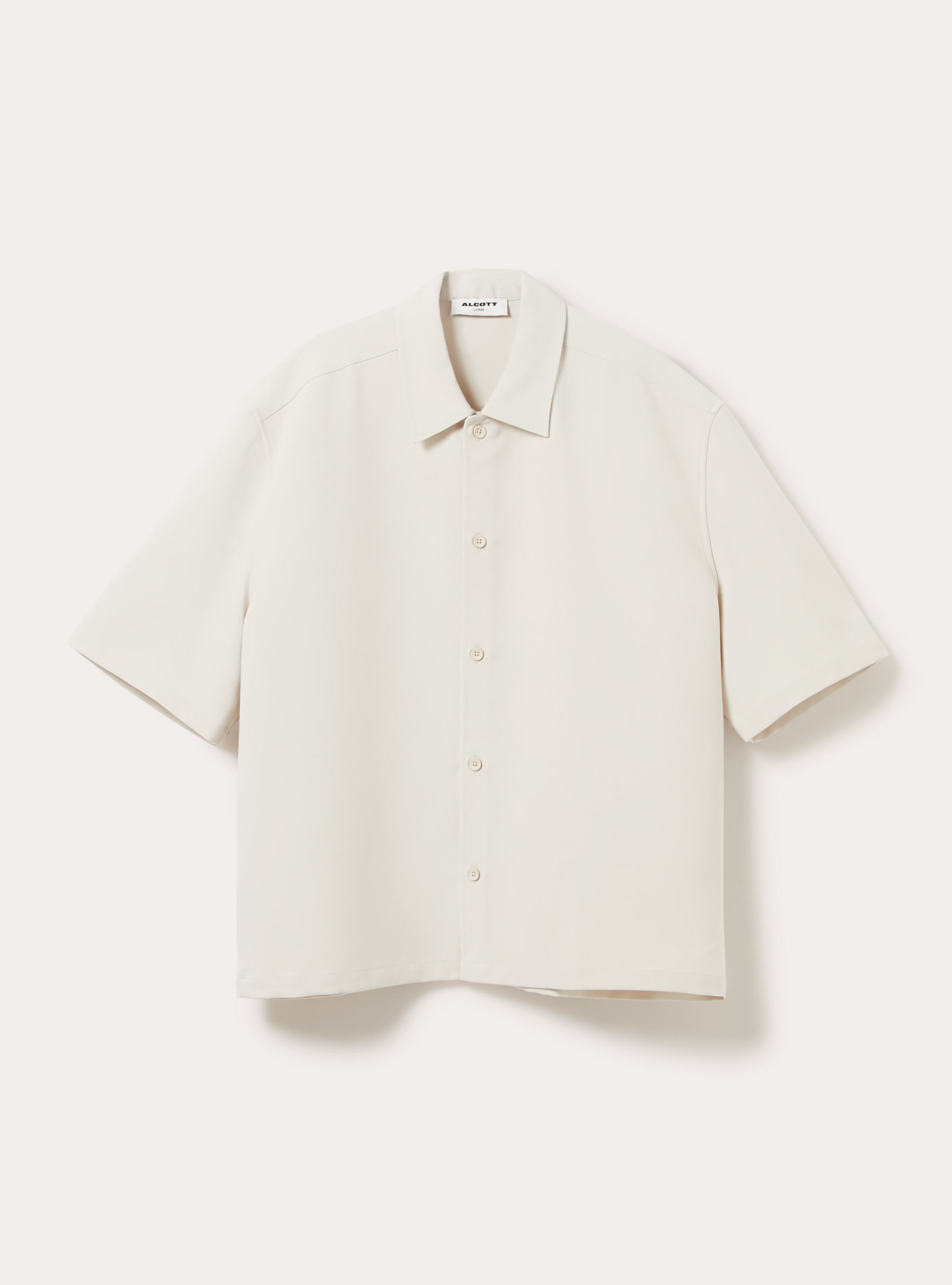 Boxy fit shirt in twill, BG3 BEIGE LIGHT