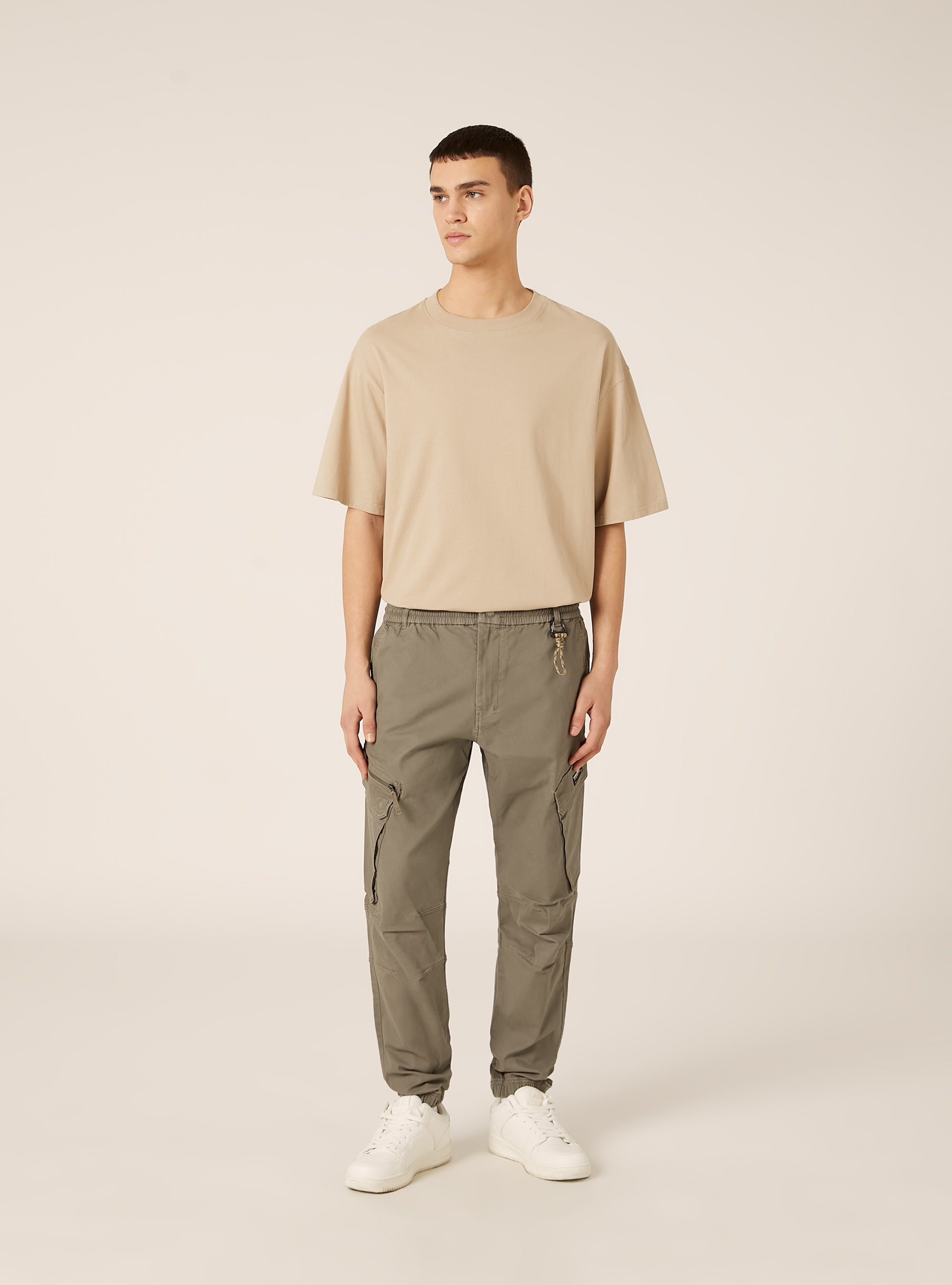 Twill cargo pants, KY2 KAKY MEDIUM