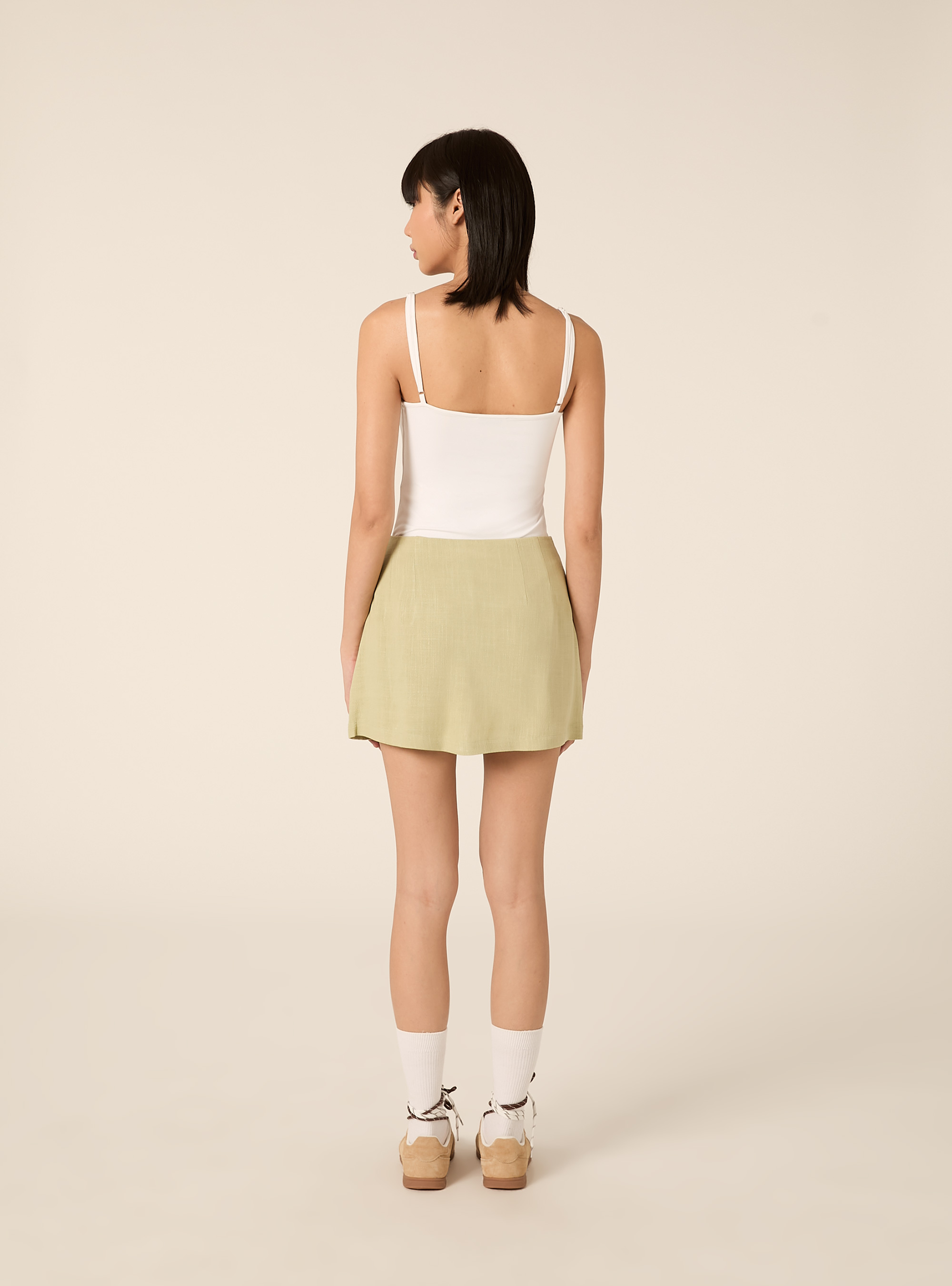 Linen-blend skort, KY3 KAKY LIGHT