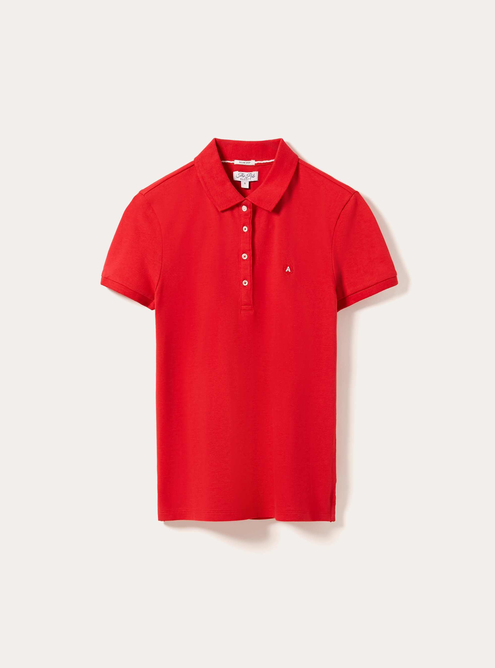 Polo de piqu&eacute; de algod&oacute;n con bordado, RD2 RED MEDIUM