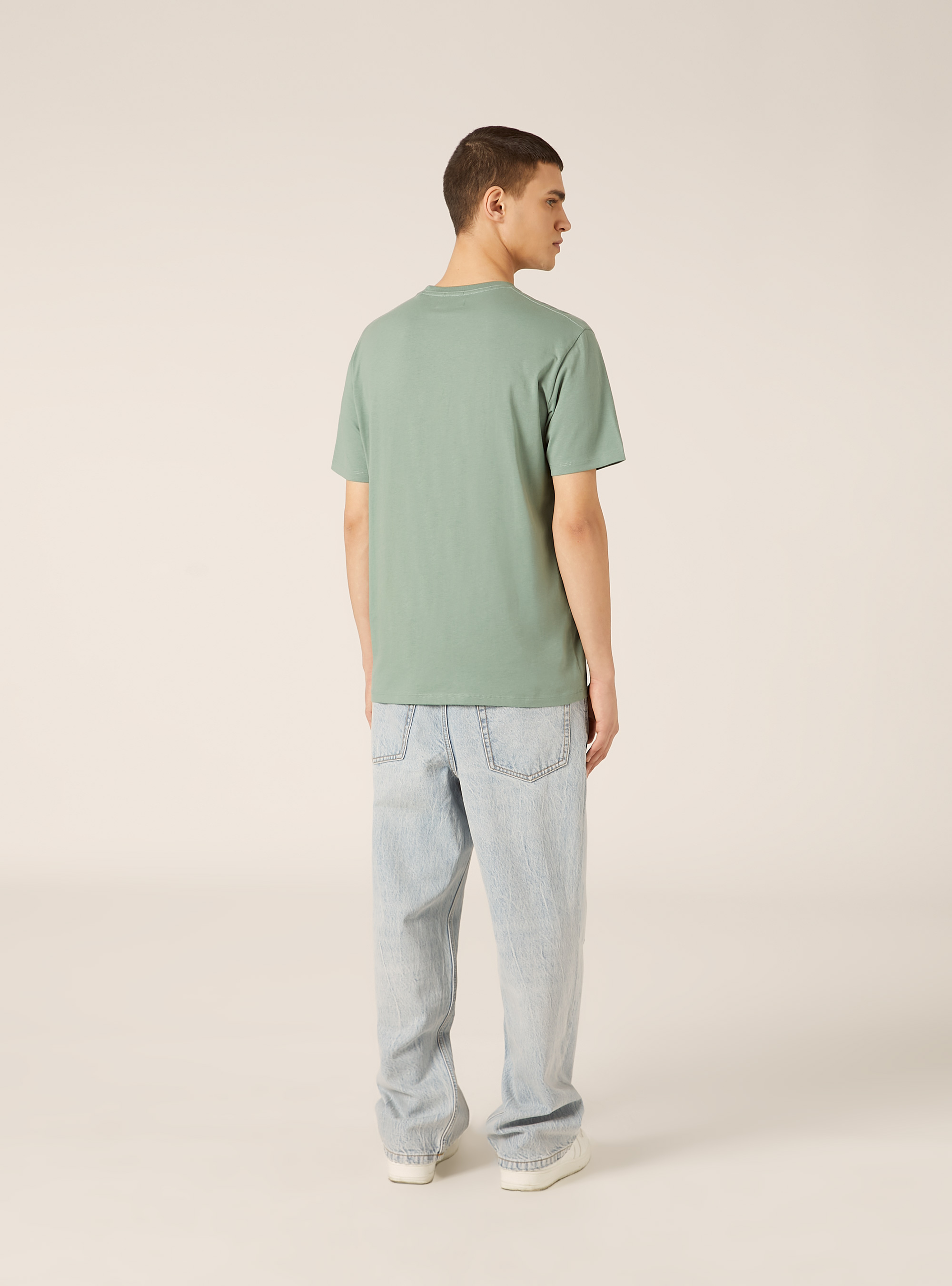 Basic Cotton T-Shirt, KY3 KAKY LIGHT