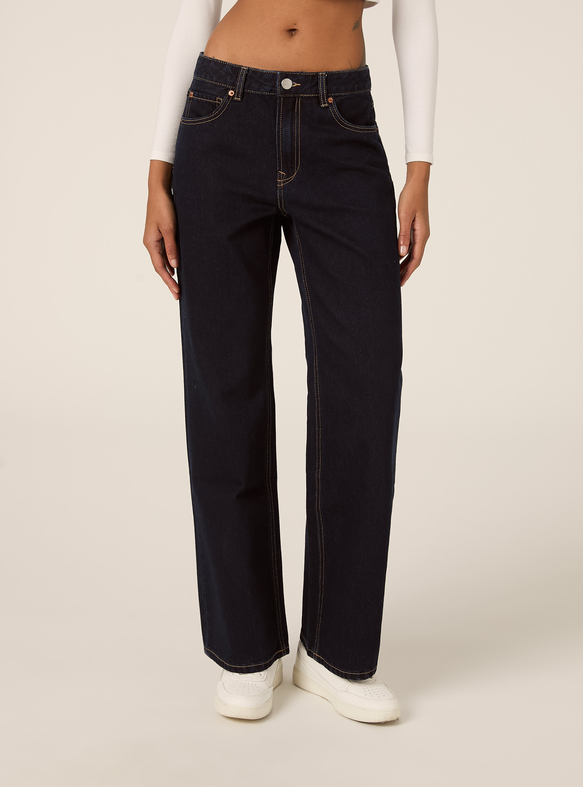 Jeans mit gerader Passform, D001 DEEP BLUE