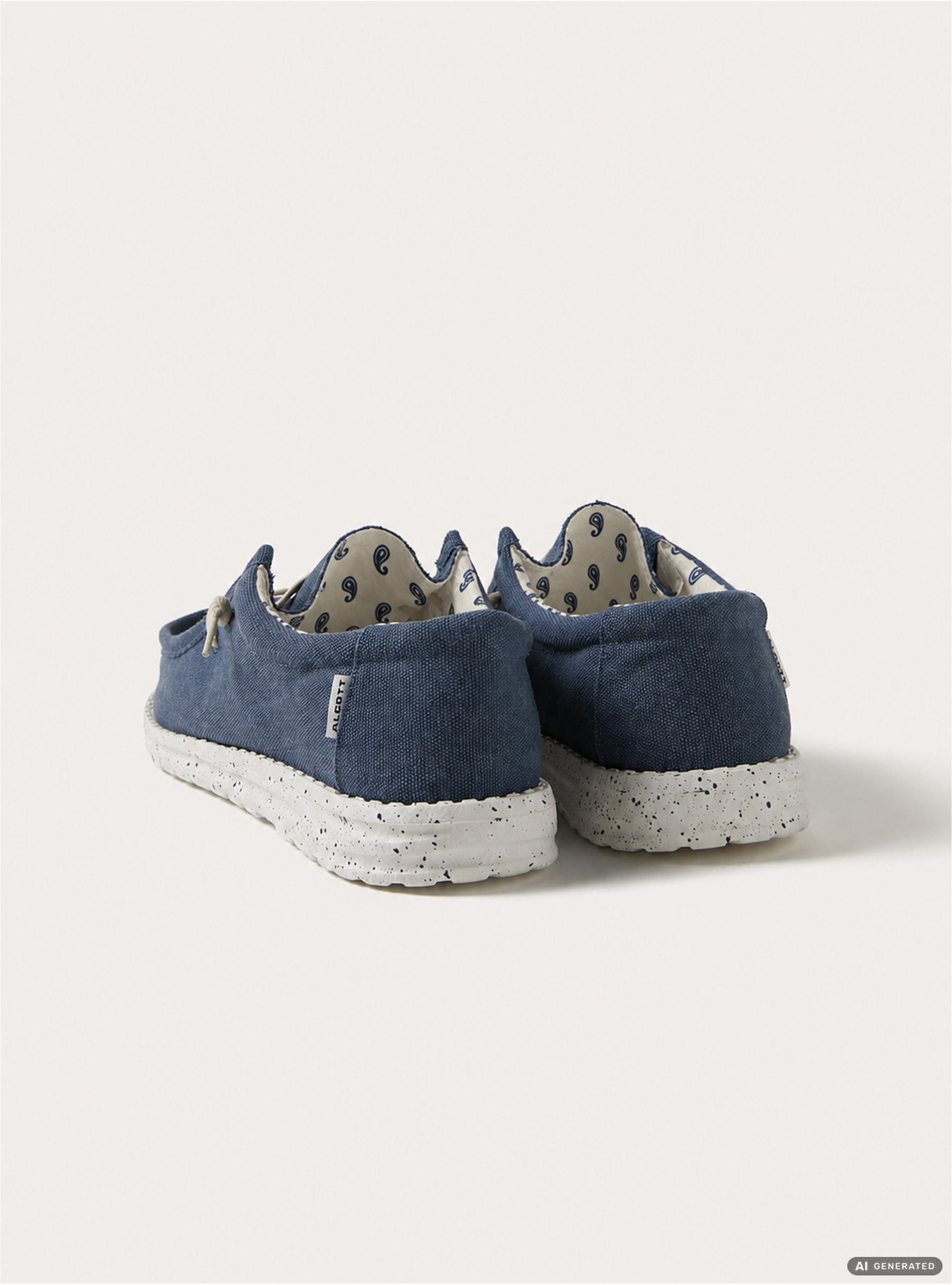 Canvas Moc Shoe with Laces, NA2 NAVY MEDIUM