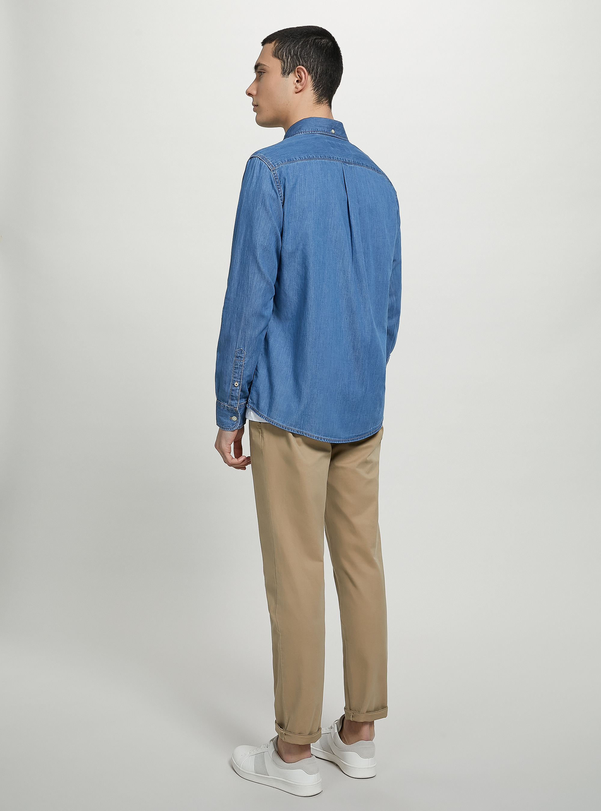 Denim shirt, D003 MEDIUM BLUE