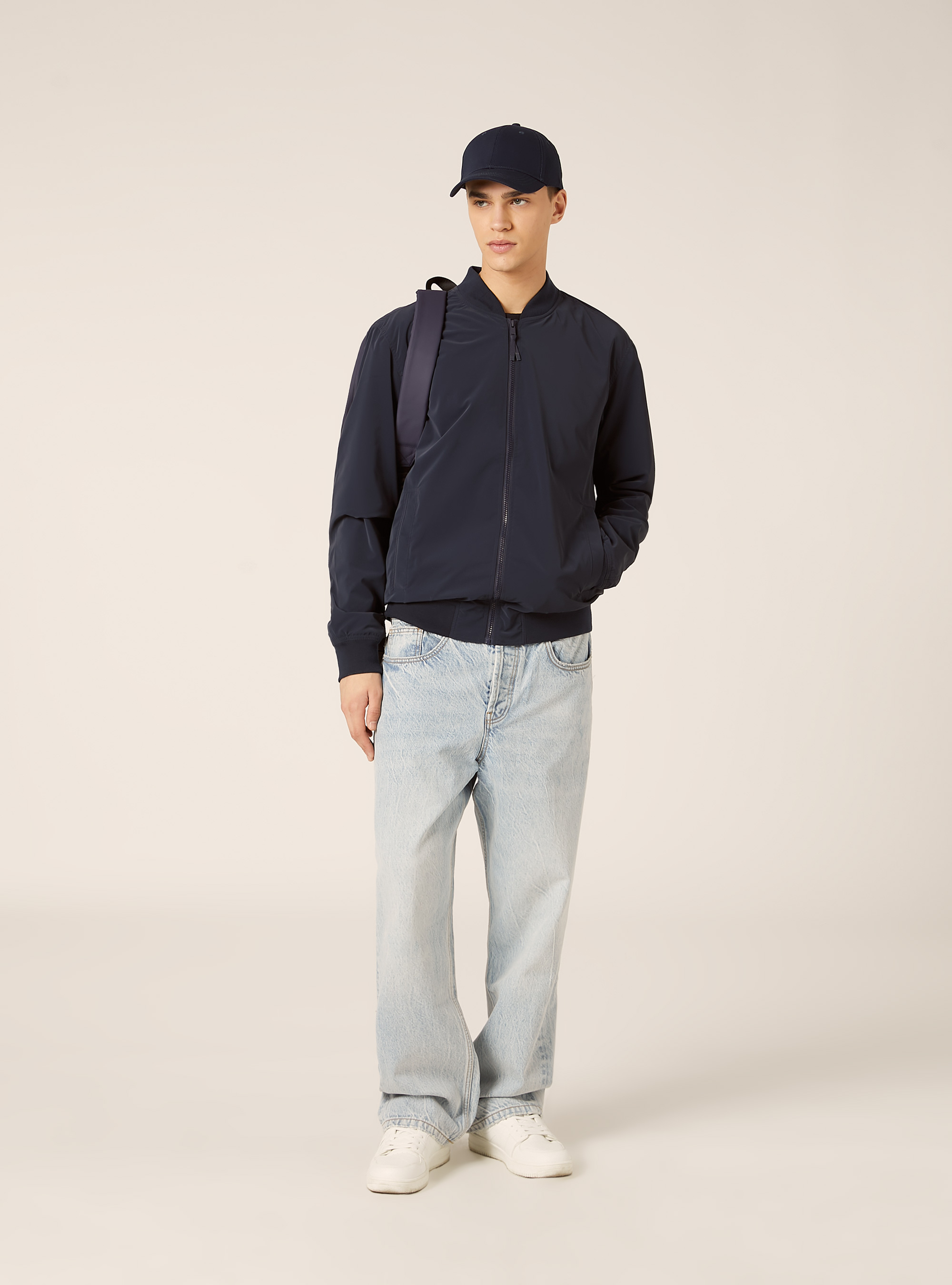 Regular fit bomber jacket, NA1 NAVY DARK