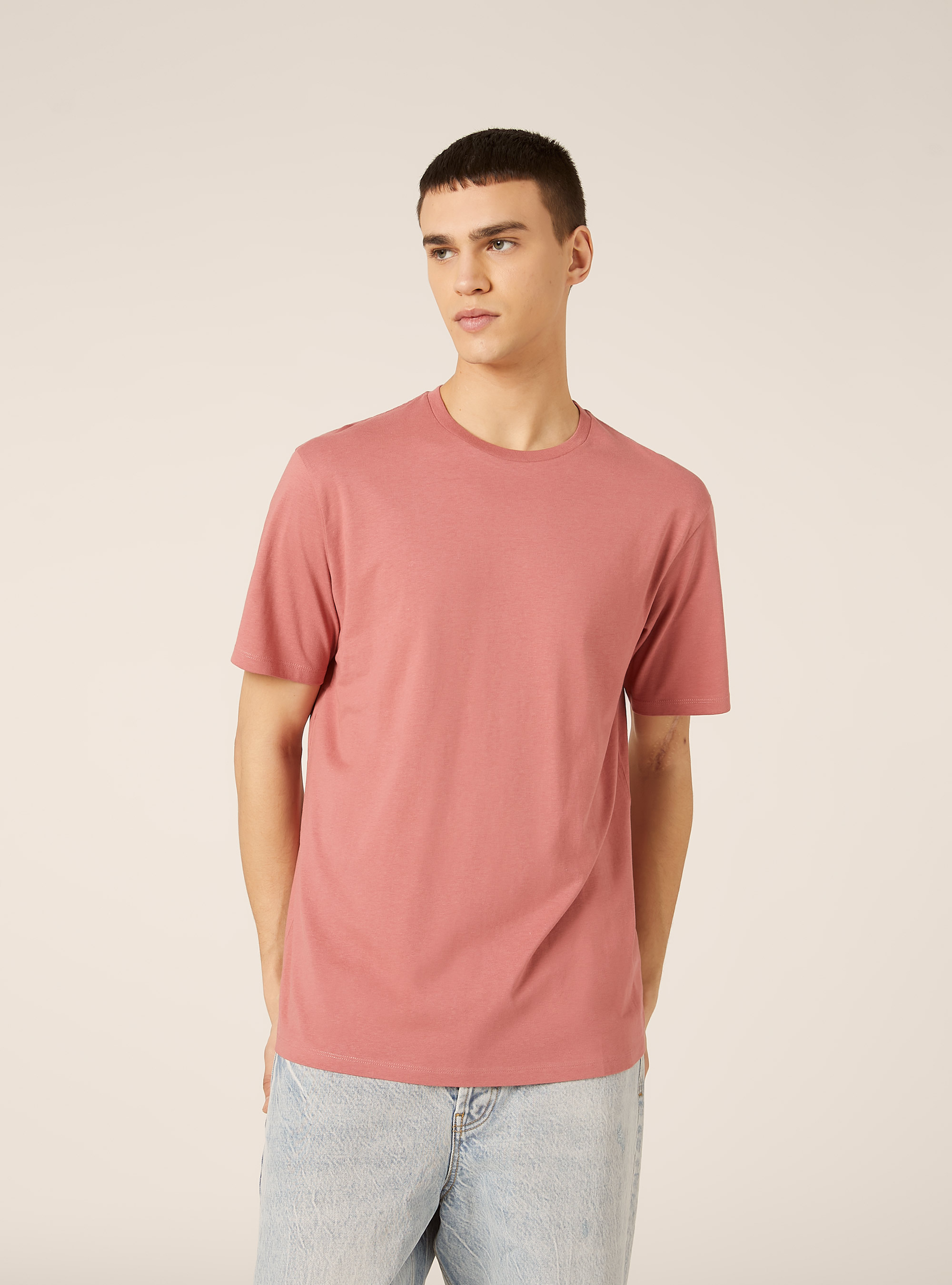 Camiseta b&aacute;sica de algod&oacute;n, PK1 PINK DARK