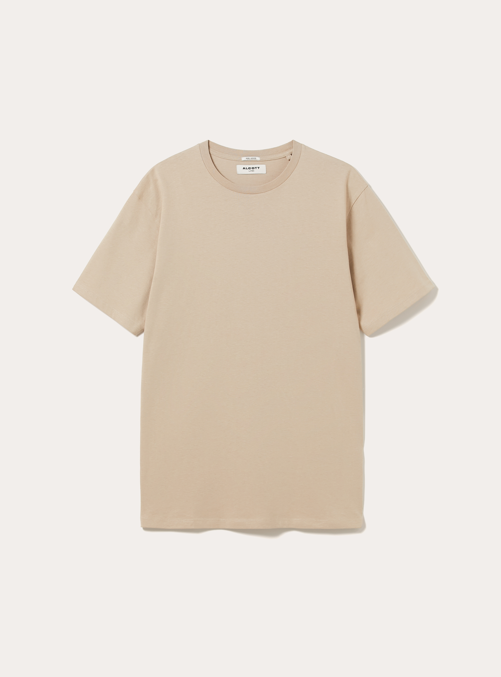Basic Cotton T-Shirt, BG2 BEIGE MEDIUM