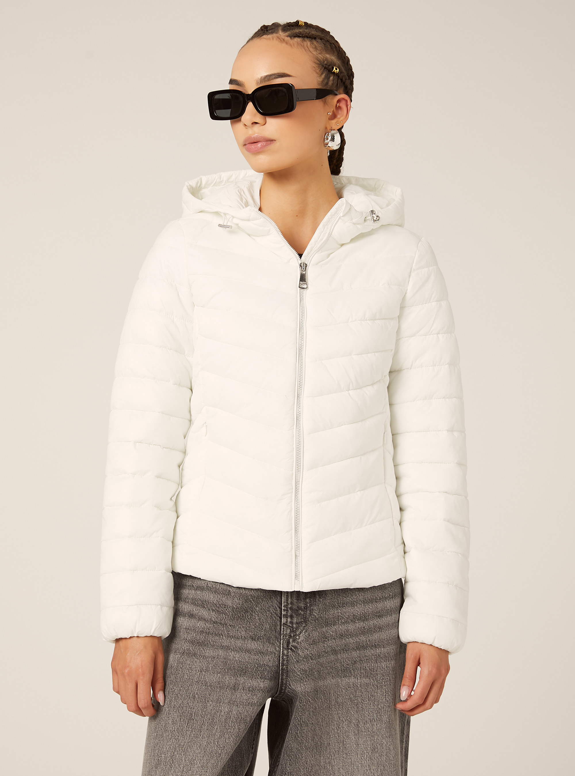 Veste avec rembourrage recycl&eacute;, WH1 OFF WHITE