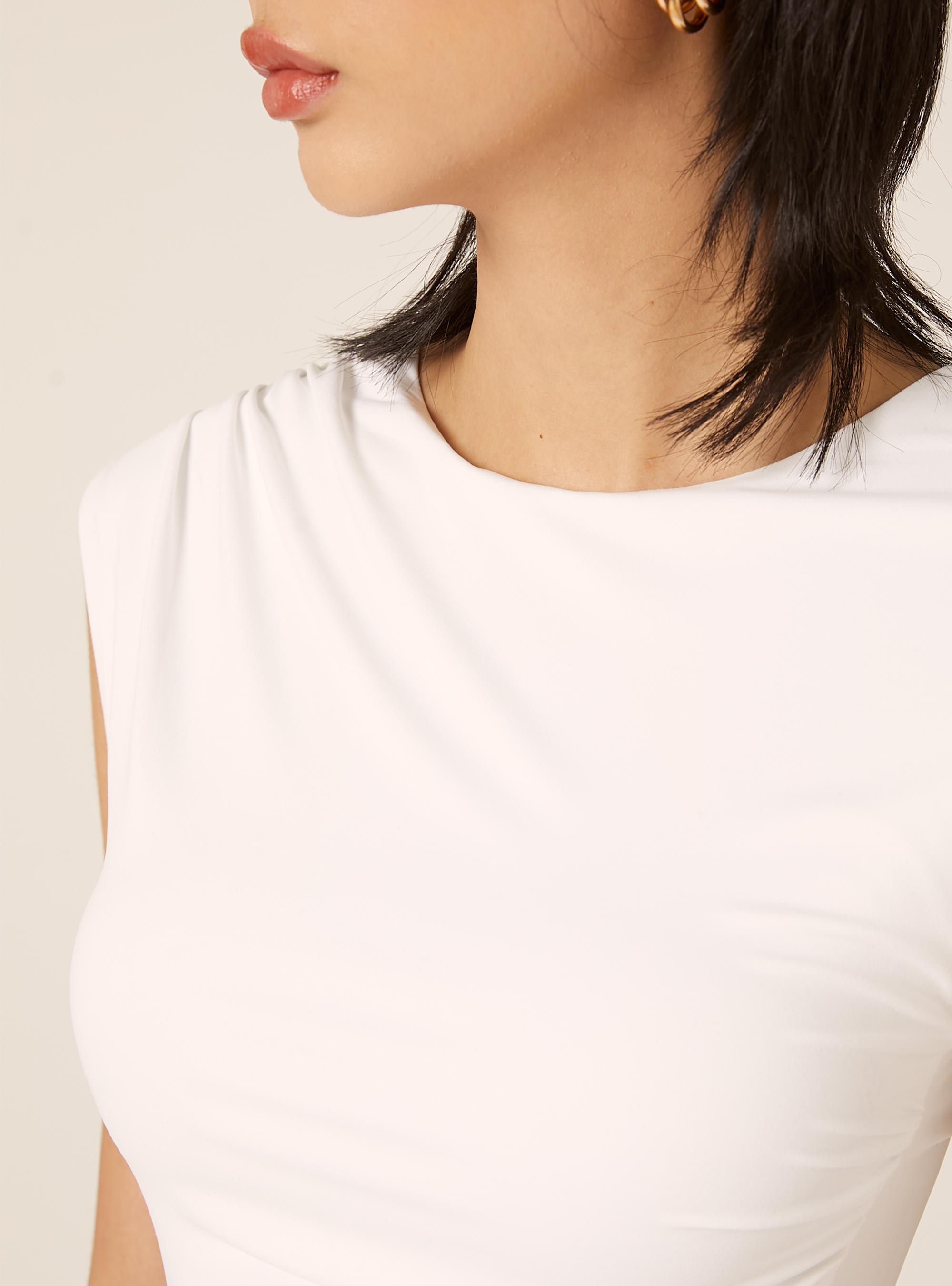Body con efecto arrugado, WH3 WHITE