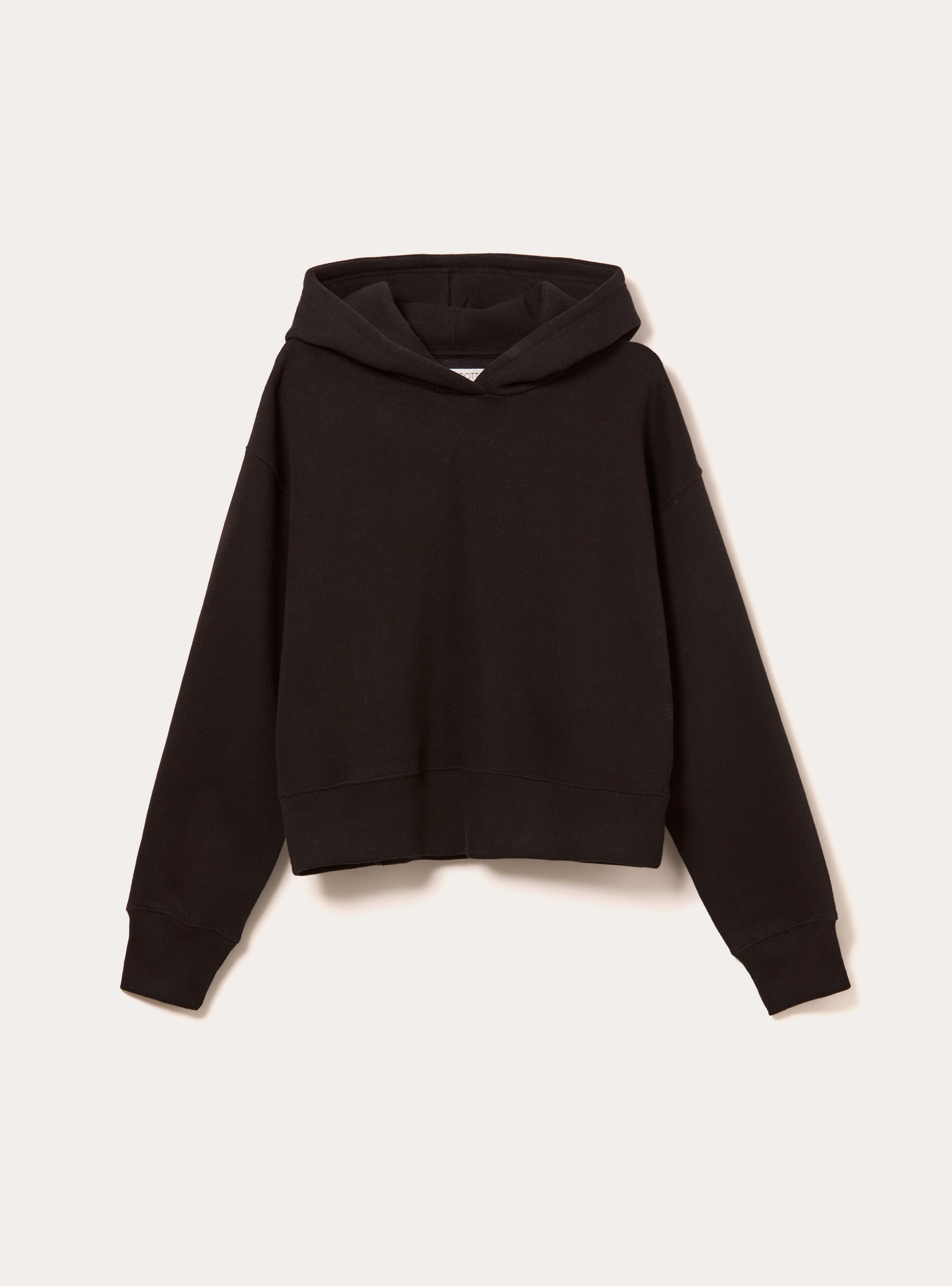 Sweat &agrave; capuche coupe boxy, BK1 BLACK