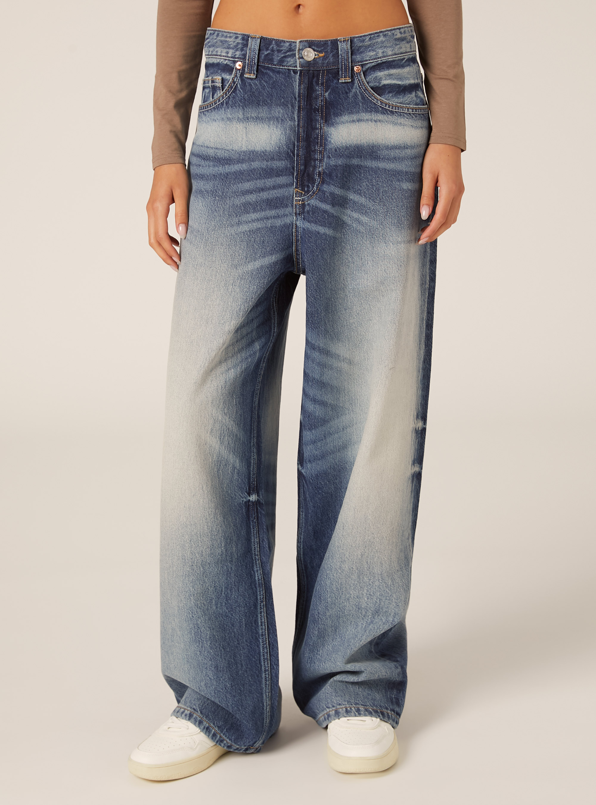 Jean super baggy, D004 MEDIUM LIGHT BLUE