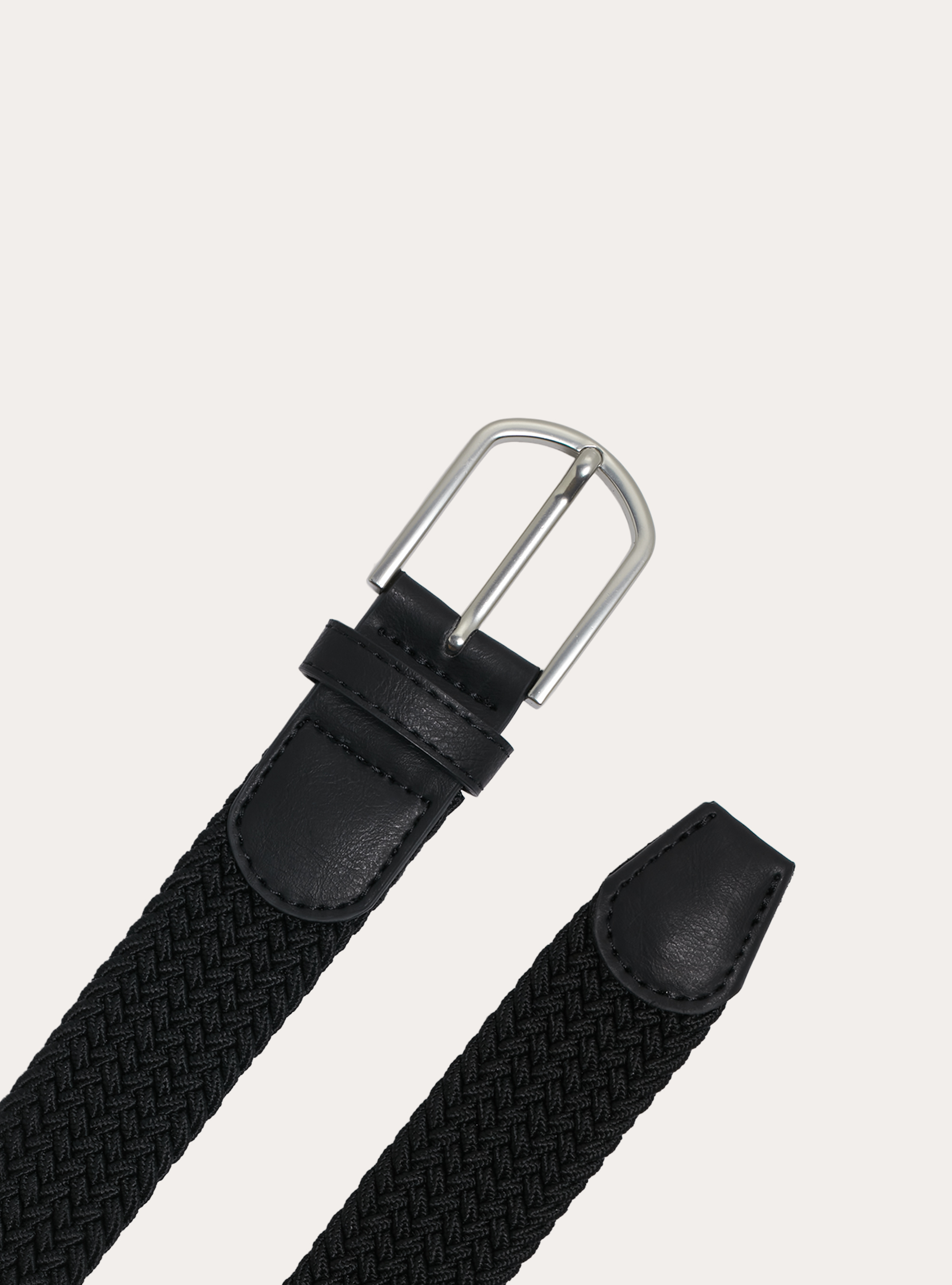 Stretch braided belt, BK1 BLACK