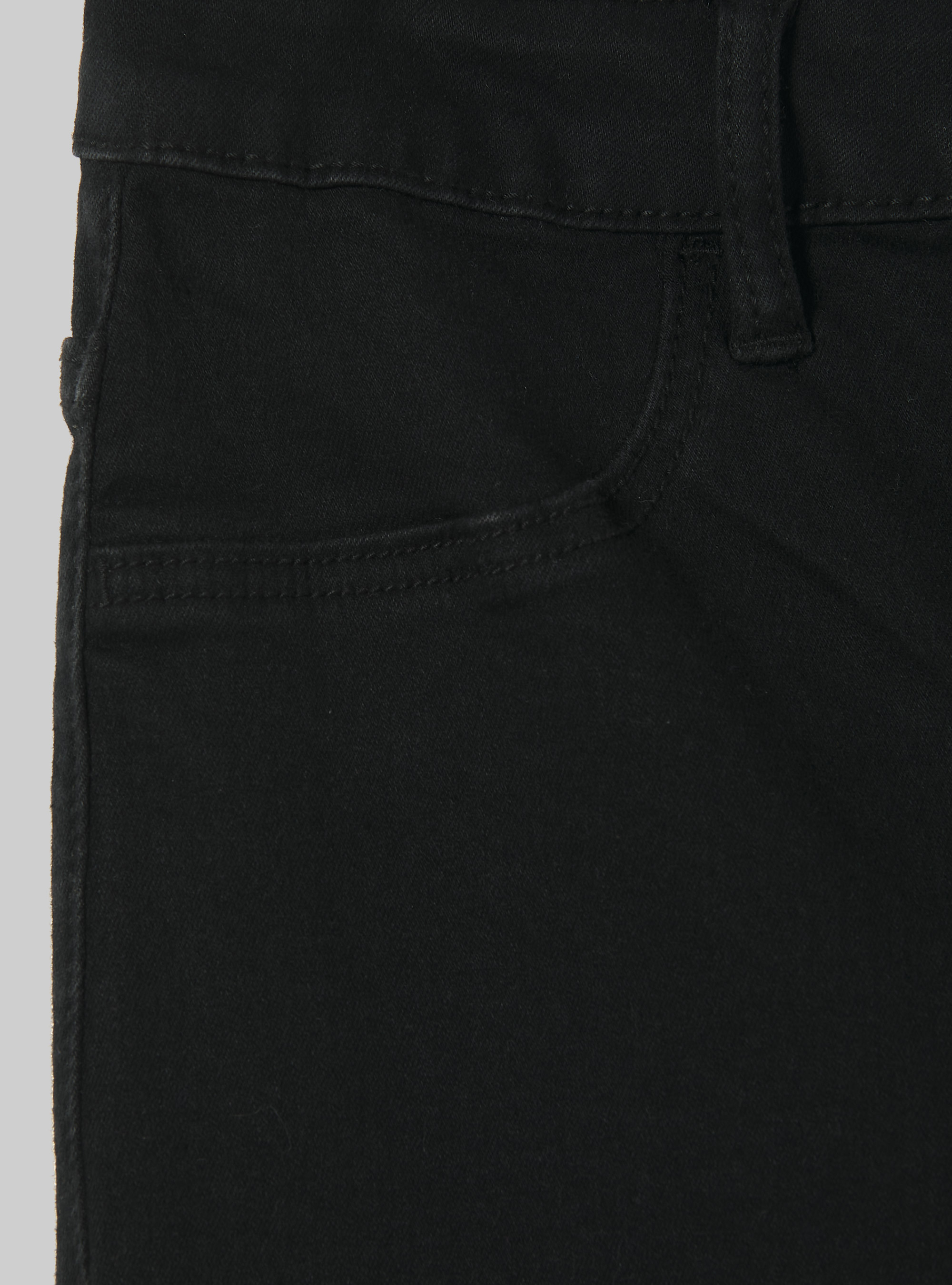 Jean super skinny taille haute en denim stretch, D000 BLACK