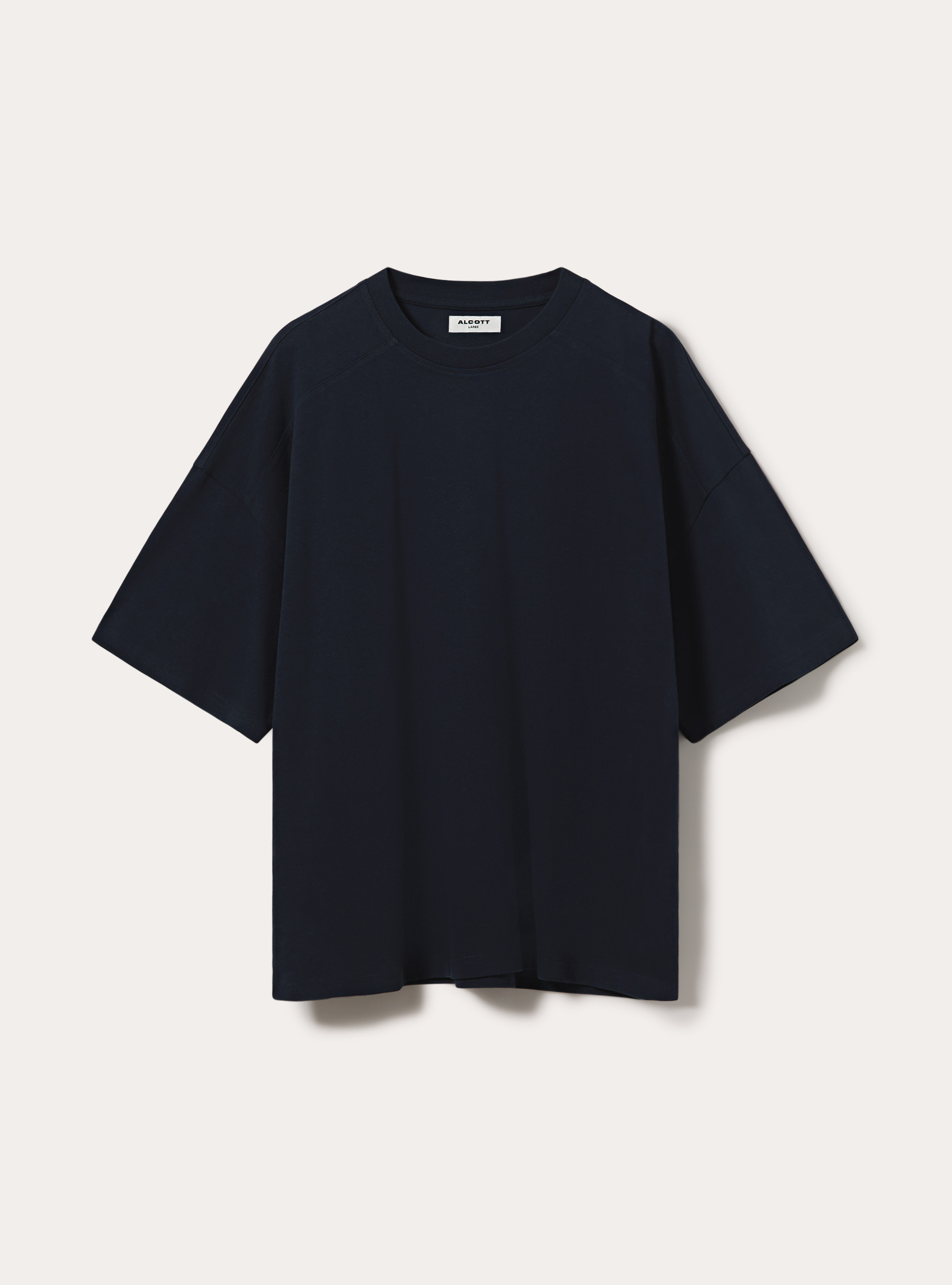 Boxy fit short sleeve tee with dropped shoulders, NA1 NAVY DARK