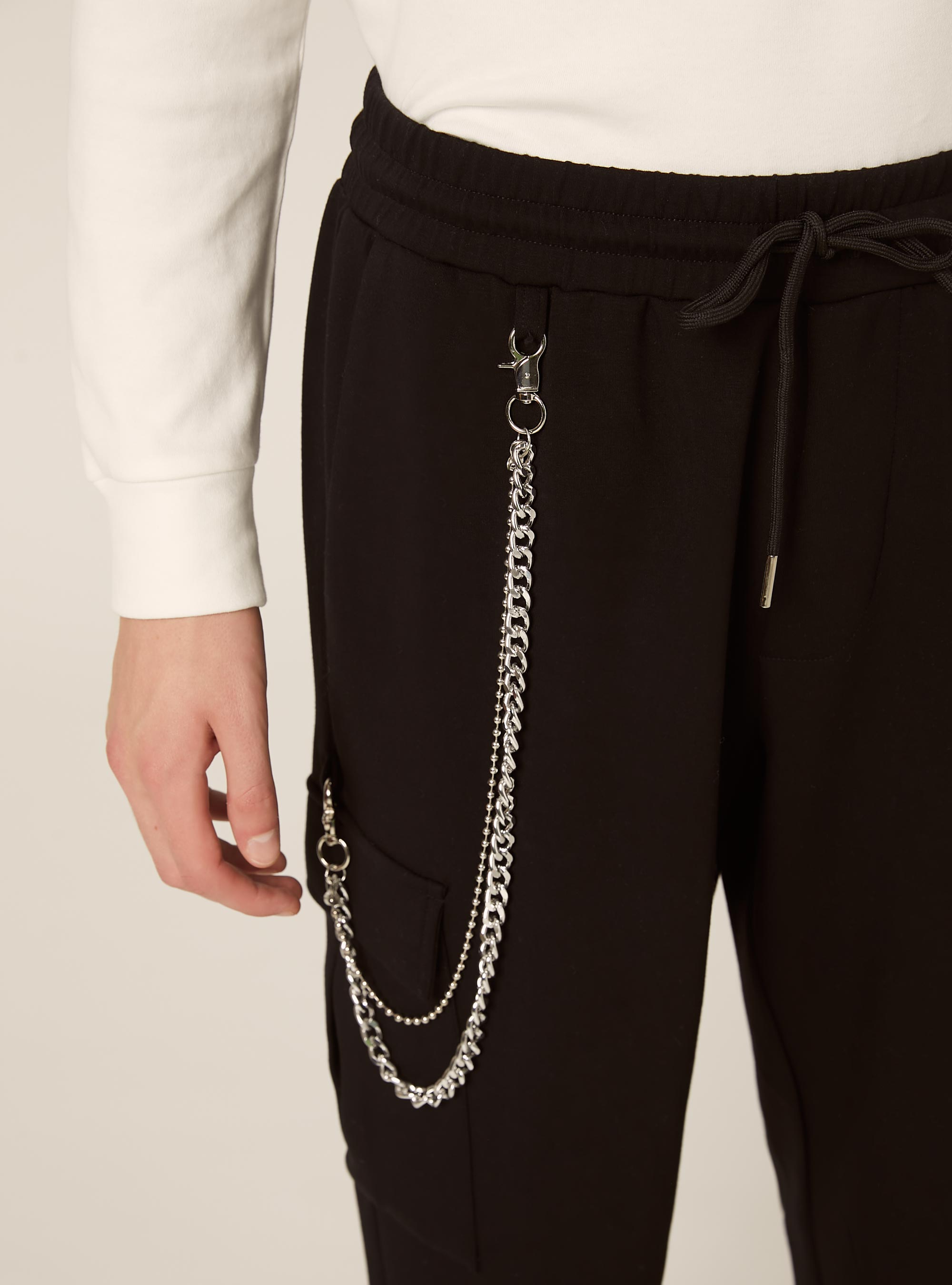Pantalon jogger cargo soft touch, BK1 BLACK