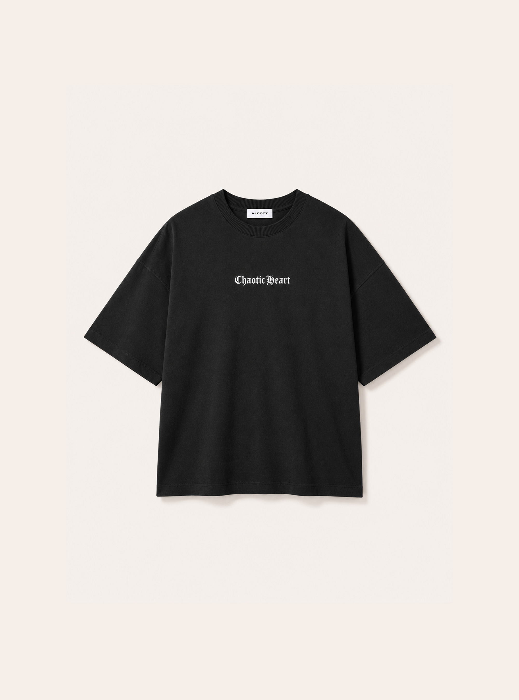Printed Boxy Fit T-Shirt, BK1 BLACK