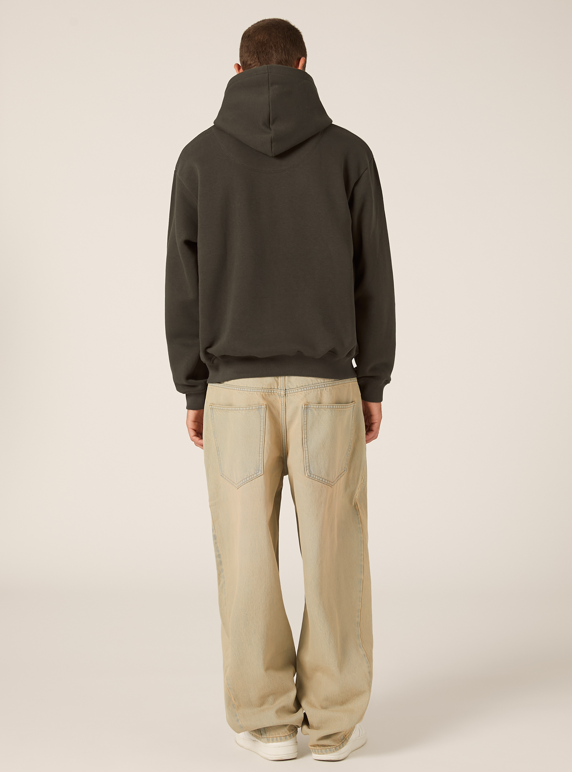 Sweat &agrave; capuche coupe boxy, KY1 KAKY DARK