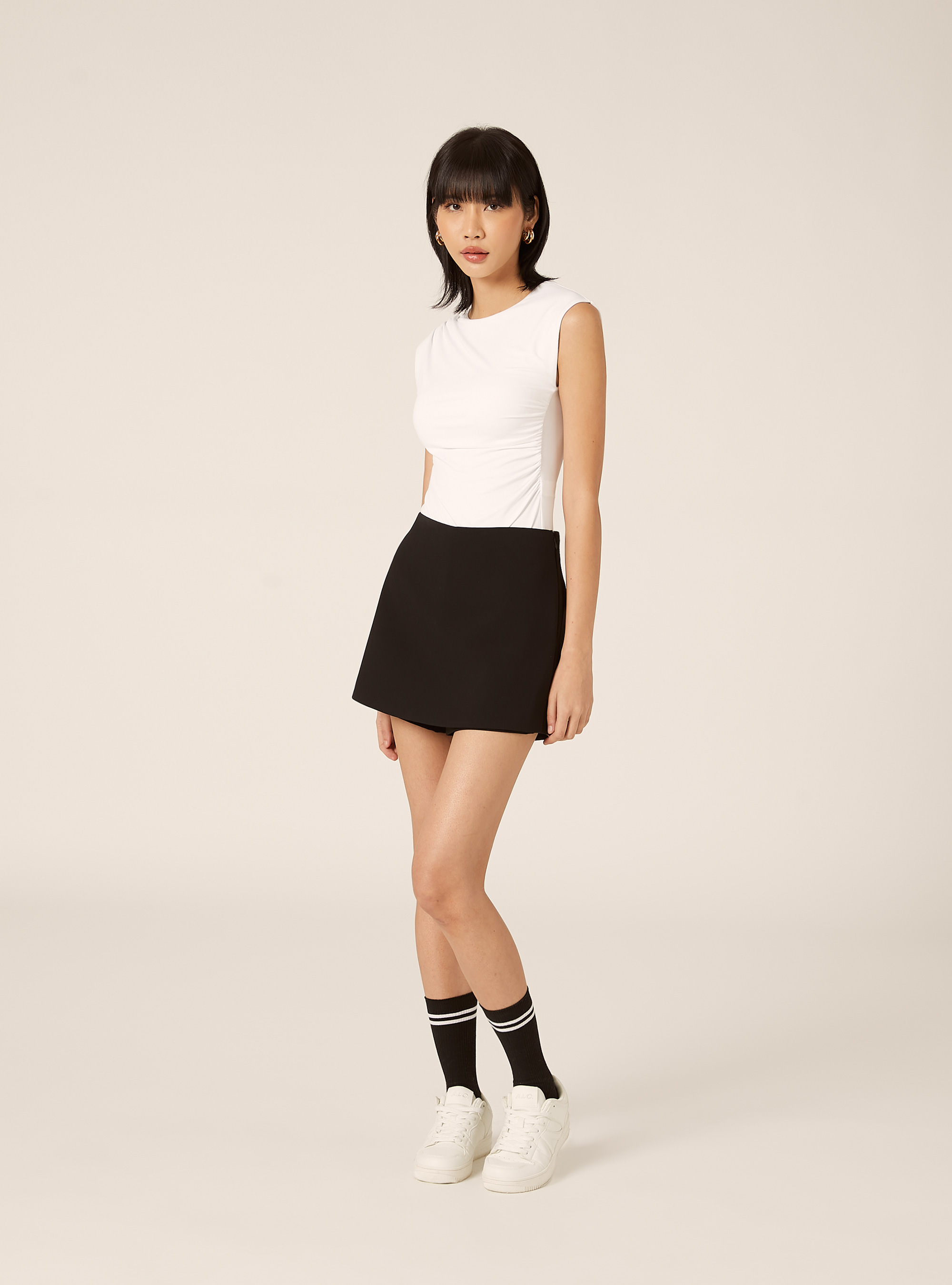 Body con efecto arrugado, WH3 WHITE