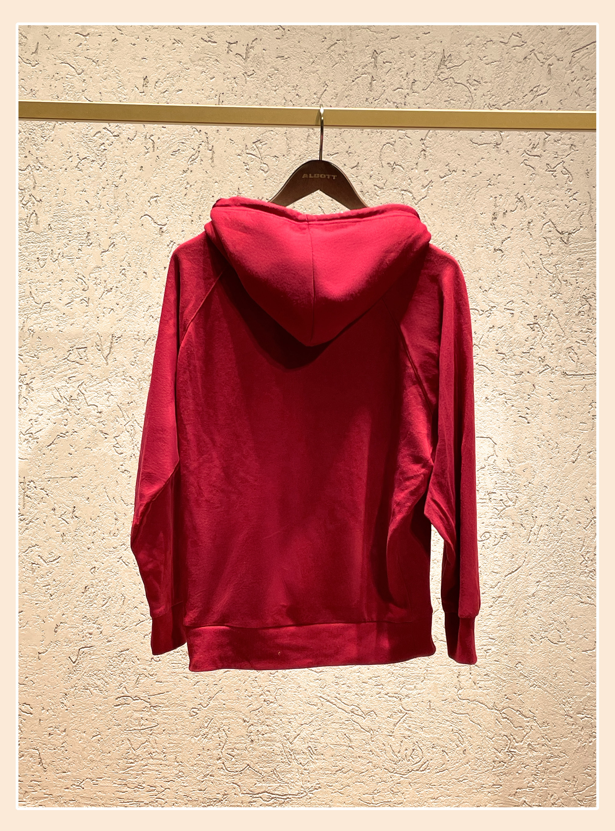 Hooded sweatshirt, RED