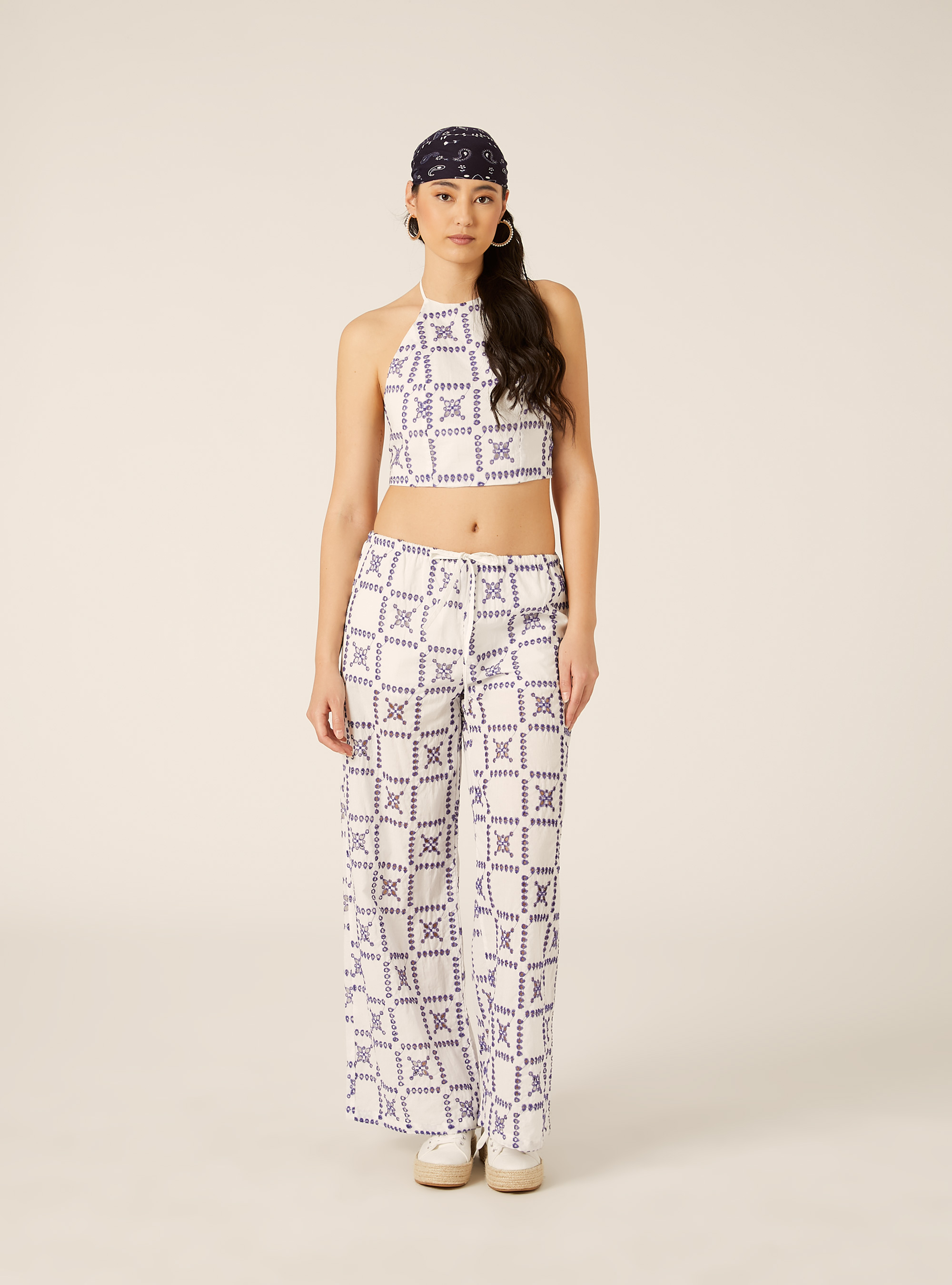 Pantal&oacute;n May&oacute;lica de Encaje Sangallo, WH2 WHITE