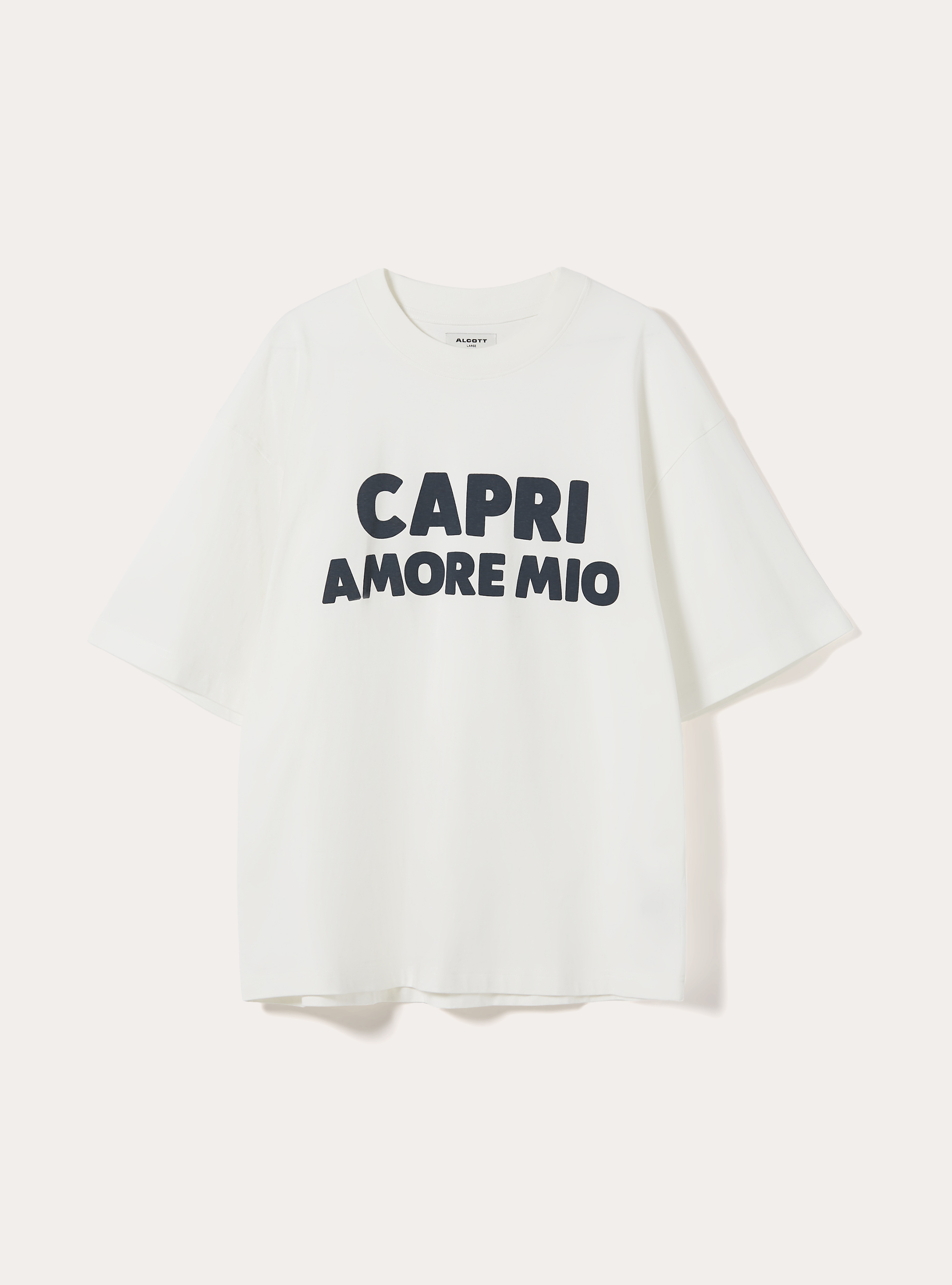 Camiseta Boxy Fit Capri Amore Mio, WH2 WHITE