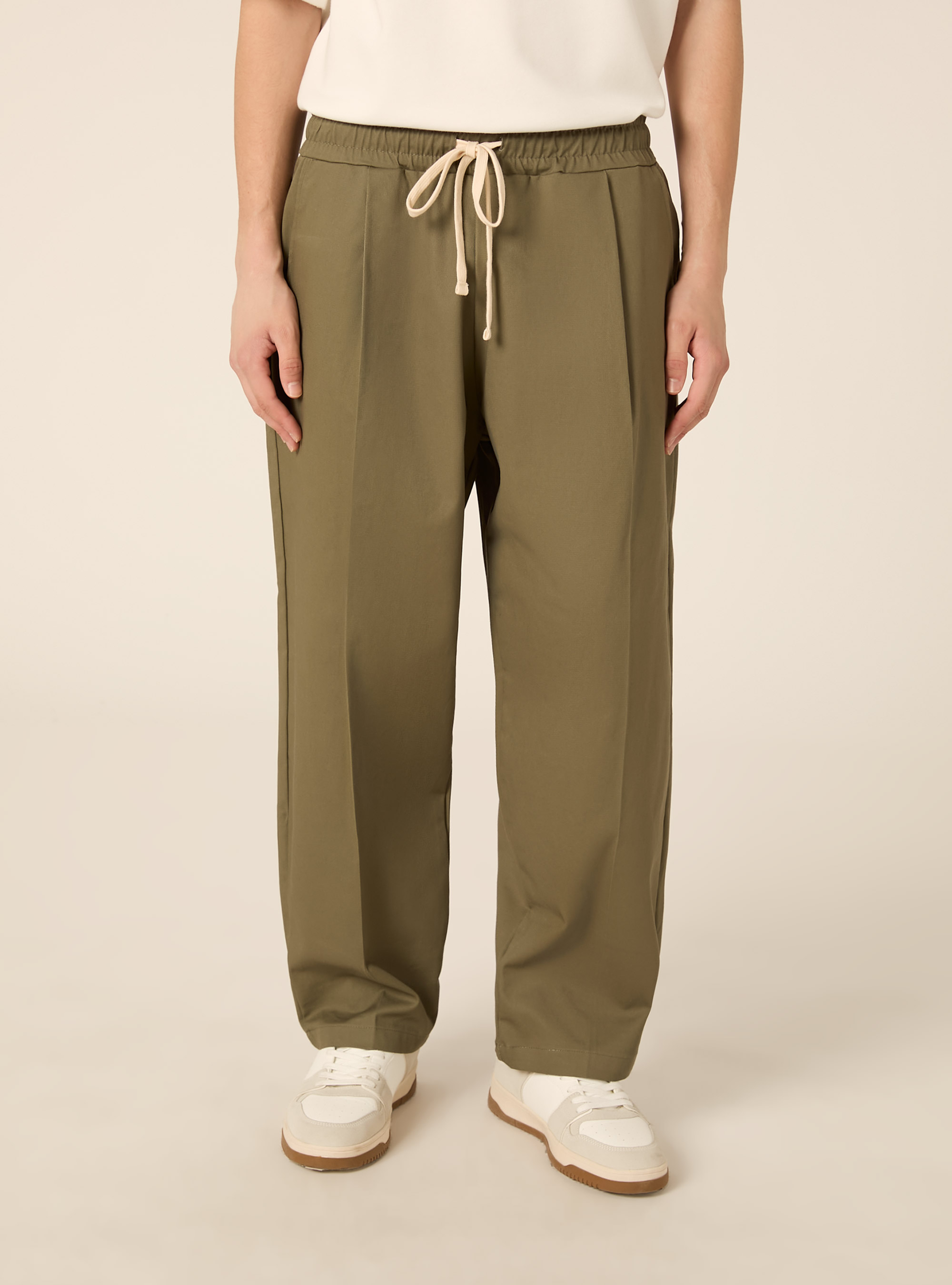 Balloon-fit trousers, KY2 KAKY MEDIUM