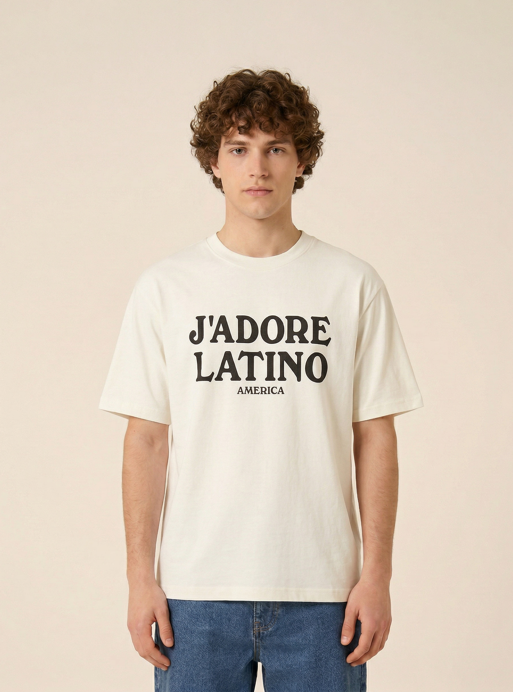 T-Shirt Latino Collection, boxy fit, WH2 WHITE