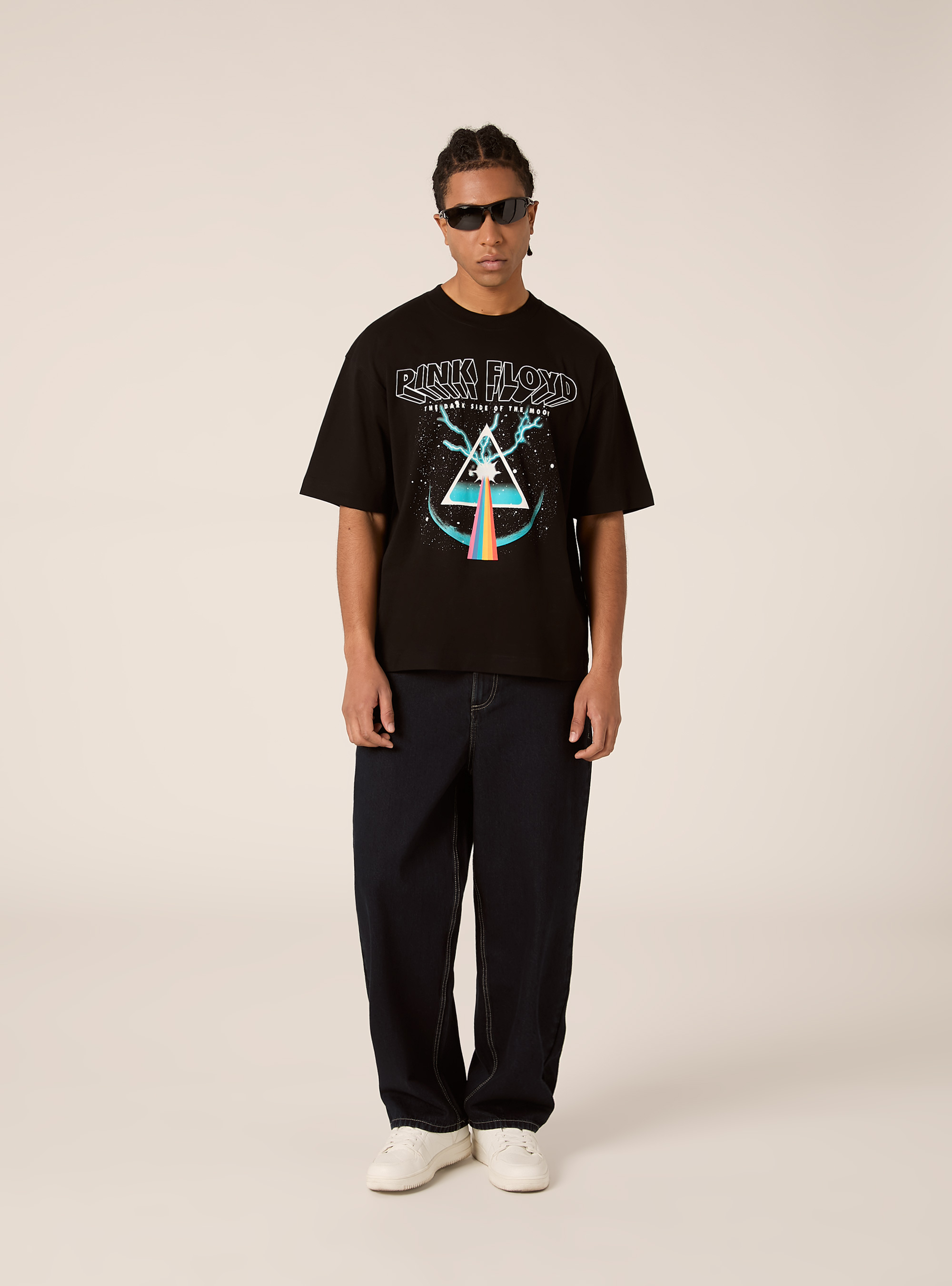 Camiseta boxy fit Pink Floyd / Alcott, BK1 BLACK