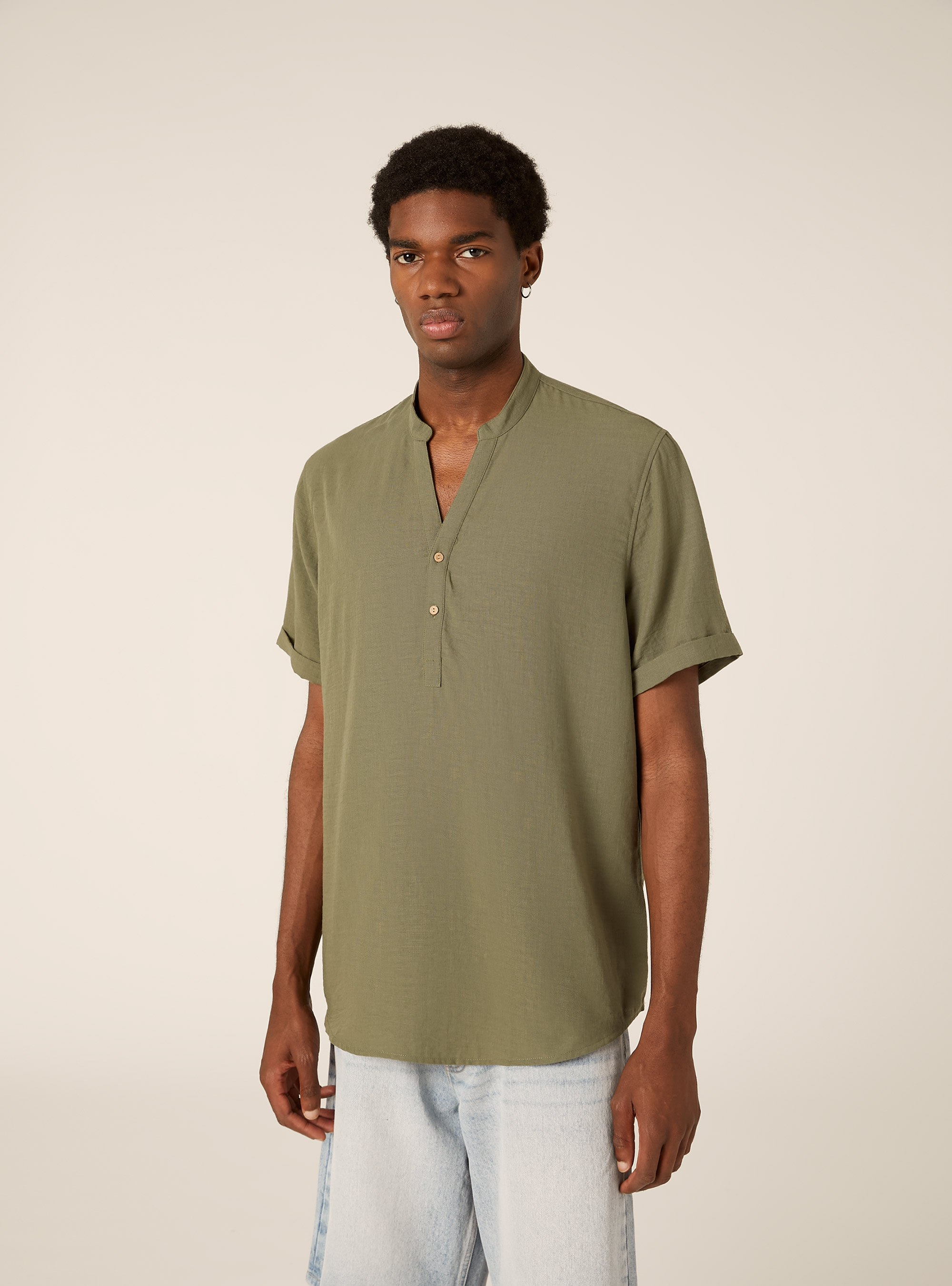 Chemise avec col officier, KY2 KAKY MEDIUM