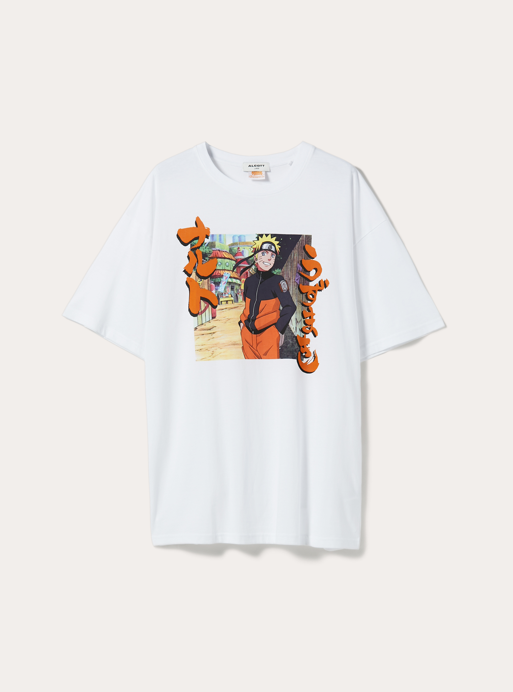 Naruto / Alcott - T-shirt surdimensionne, WH3 WHITE