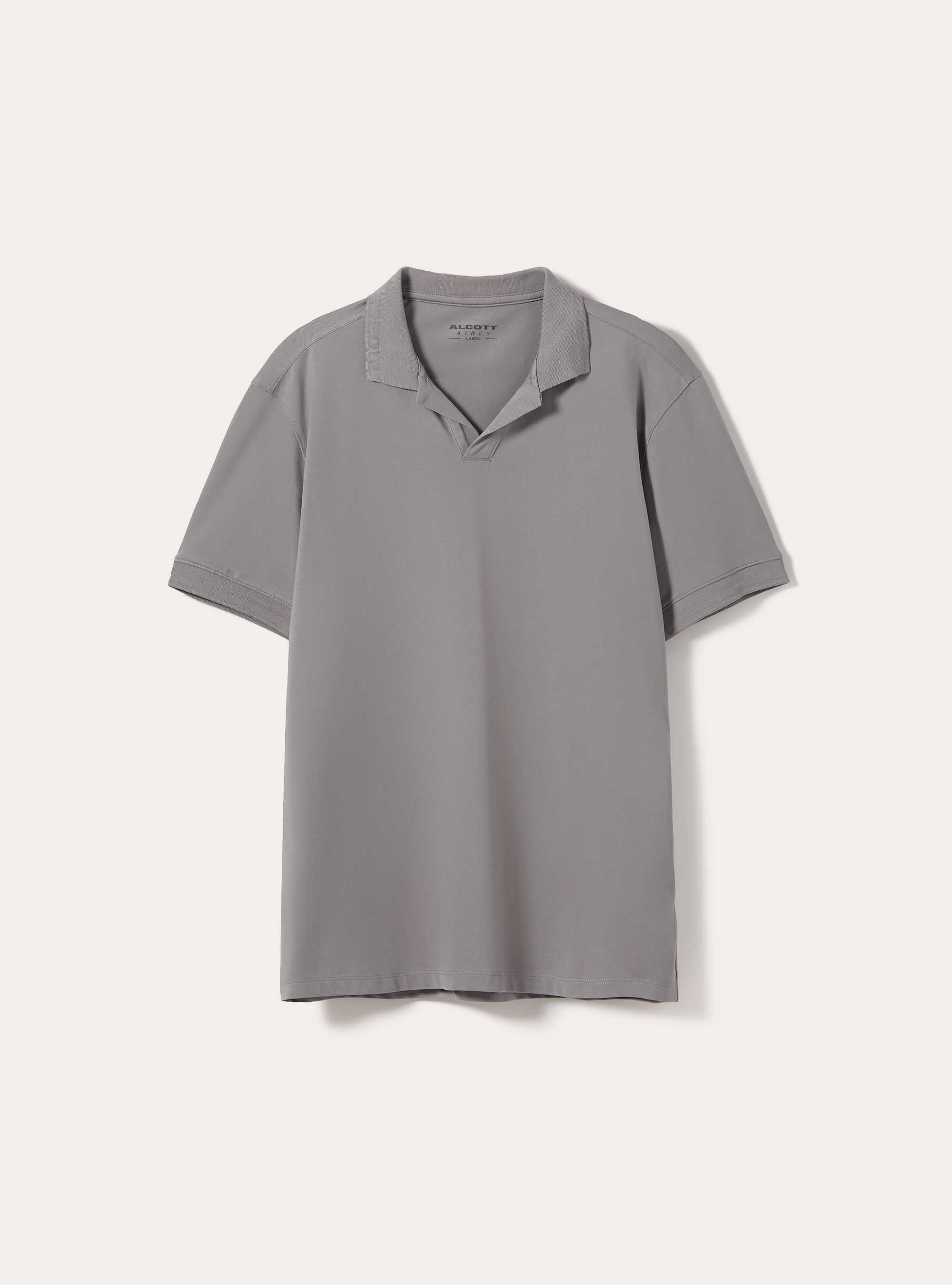 Polo AIRes en piqu&eacute; stretch, GY2 GREY MEDIUM