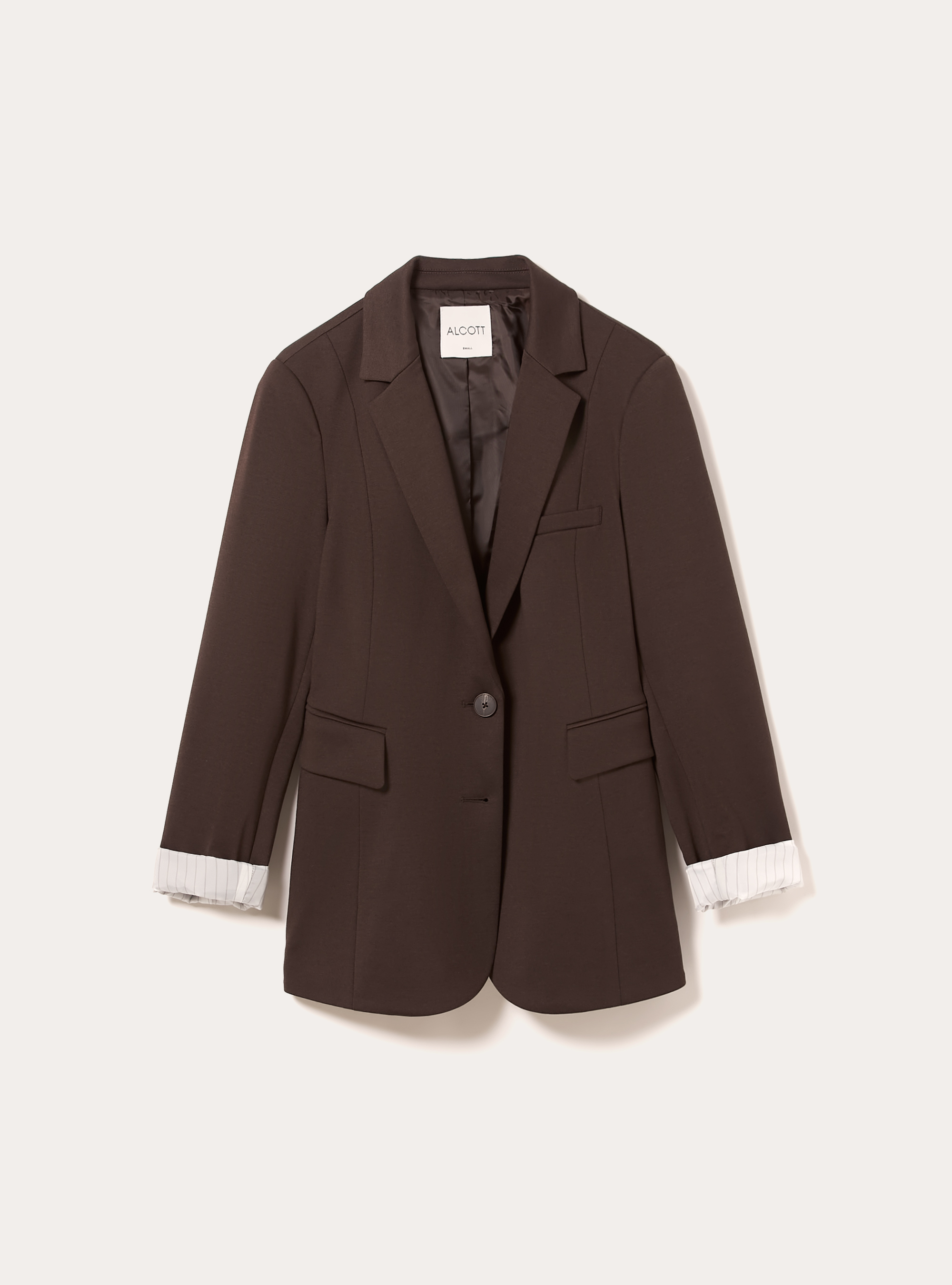 Jersey blazer, BR1 BROWN DARK