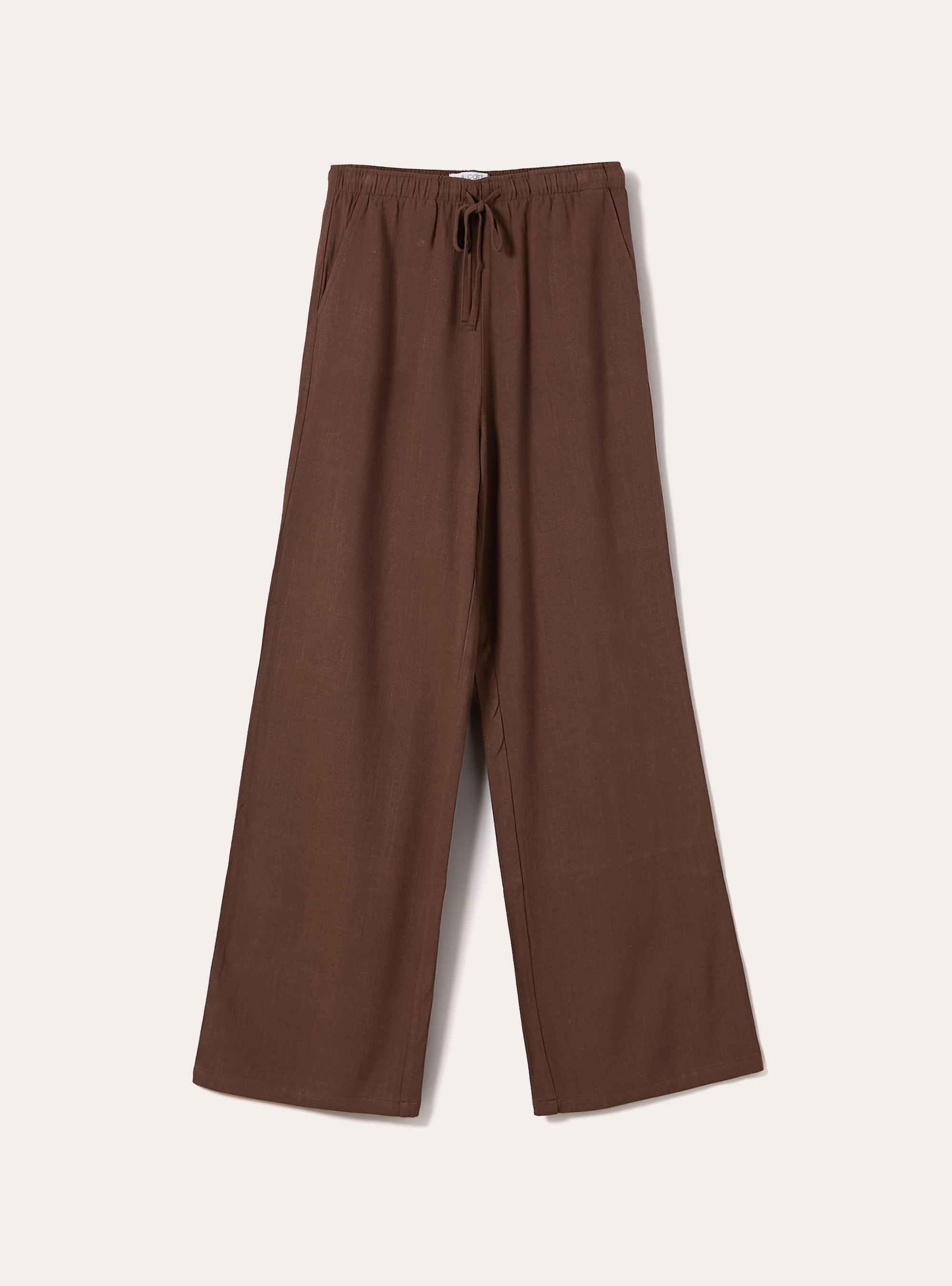 Linen-blend palazzo pants, BR2 BROWN MEDIUM