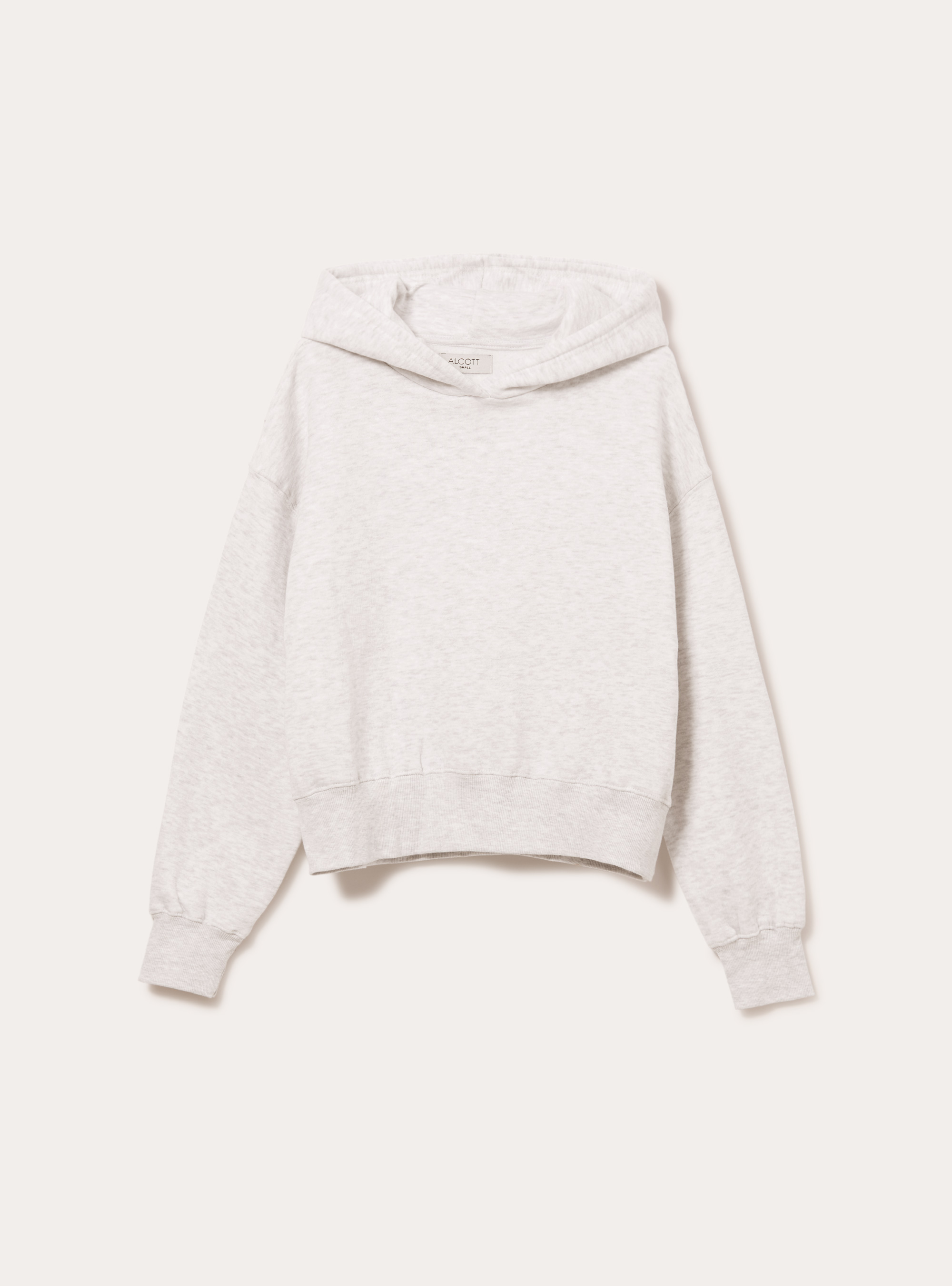 Sweat &agrave; capuche coupe boxy, MGY3 GREY MEL LIGHT