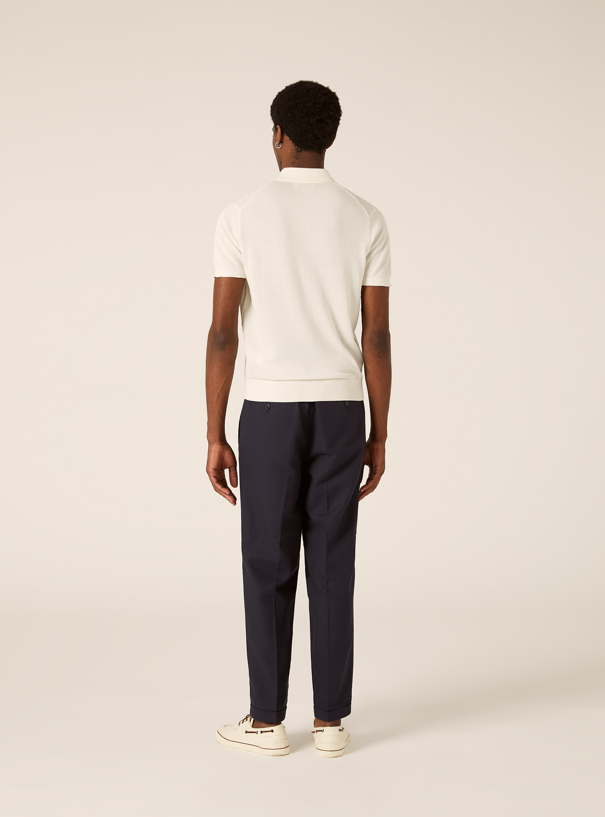 Polo de punto de algod&oacute;n extrafino, WH1 OFF WHITE