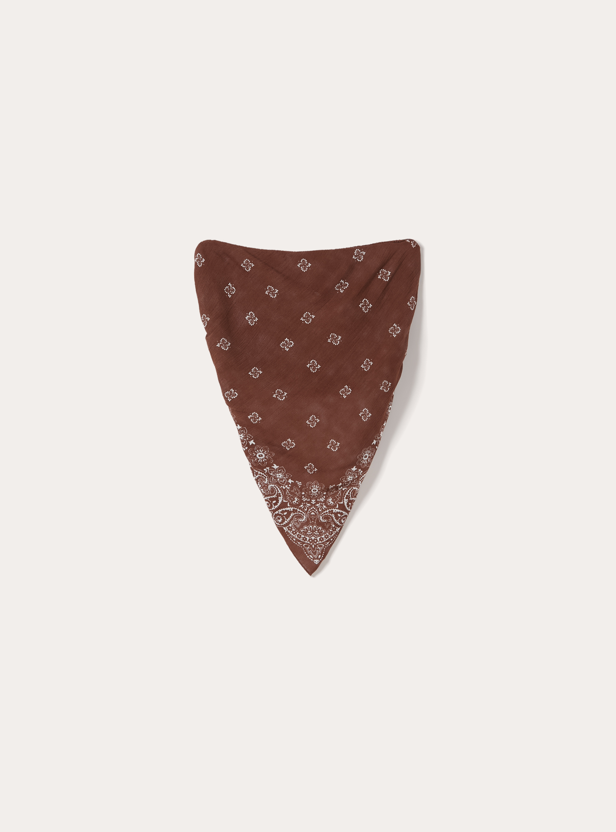 Top bandeau con estampado paisley, BR2 BROWN MEDIUM