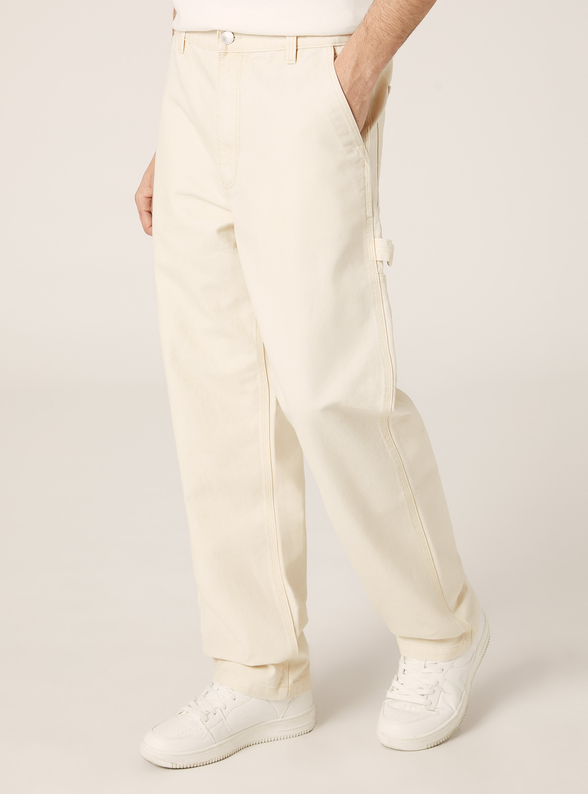 Pantalon en toile de charpentier, WH1 OFF WHITE