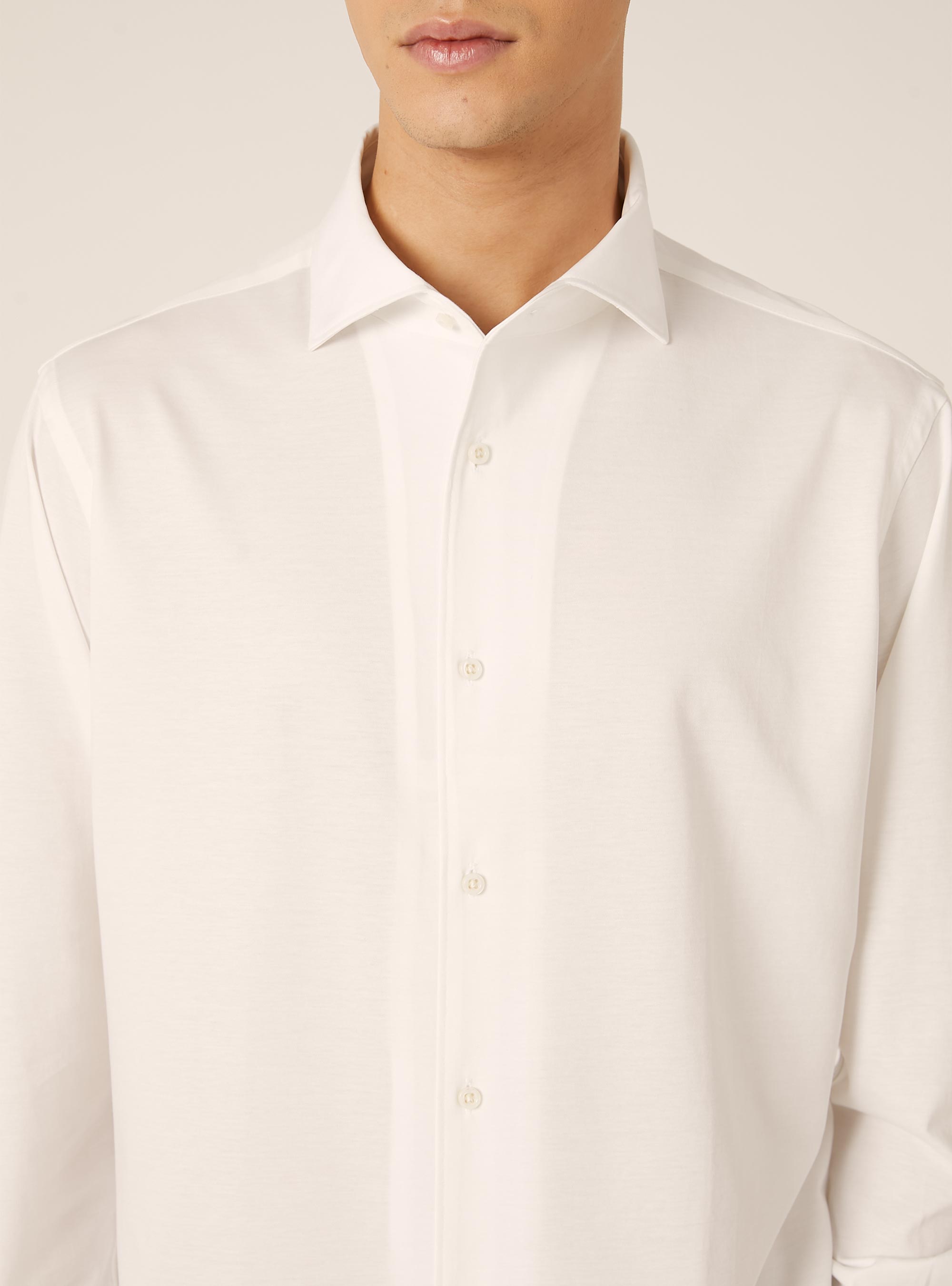 Traveller-Hemd aus Jersey, WH3 WHITE