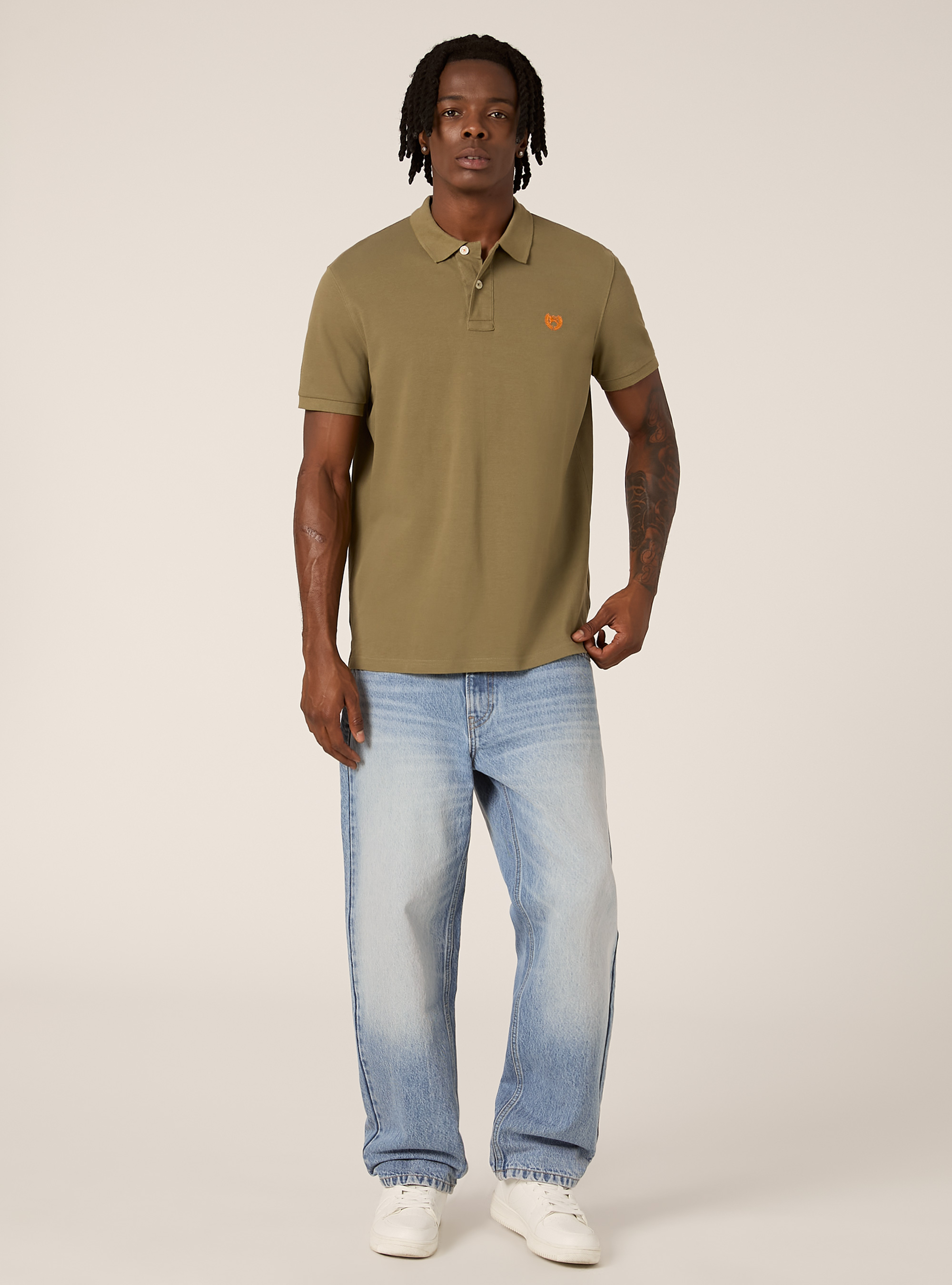 Polo de piqu&eacute; de algod&oacute;n con bordado, KY2 KAKY MEDIUM