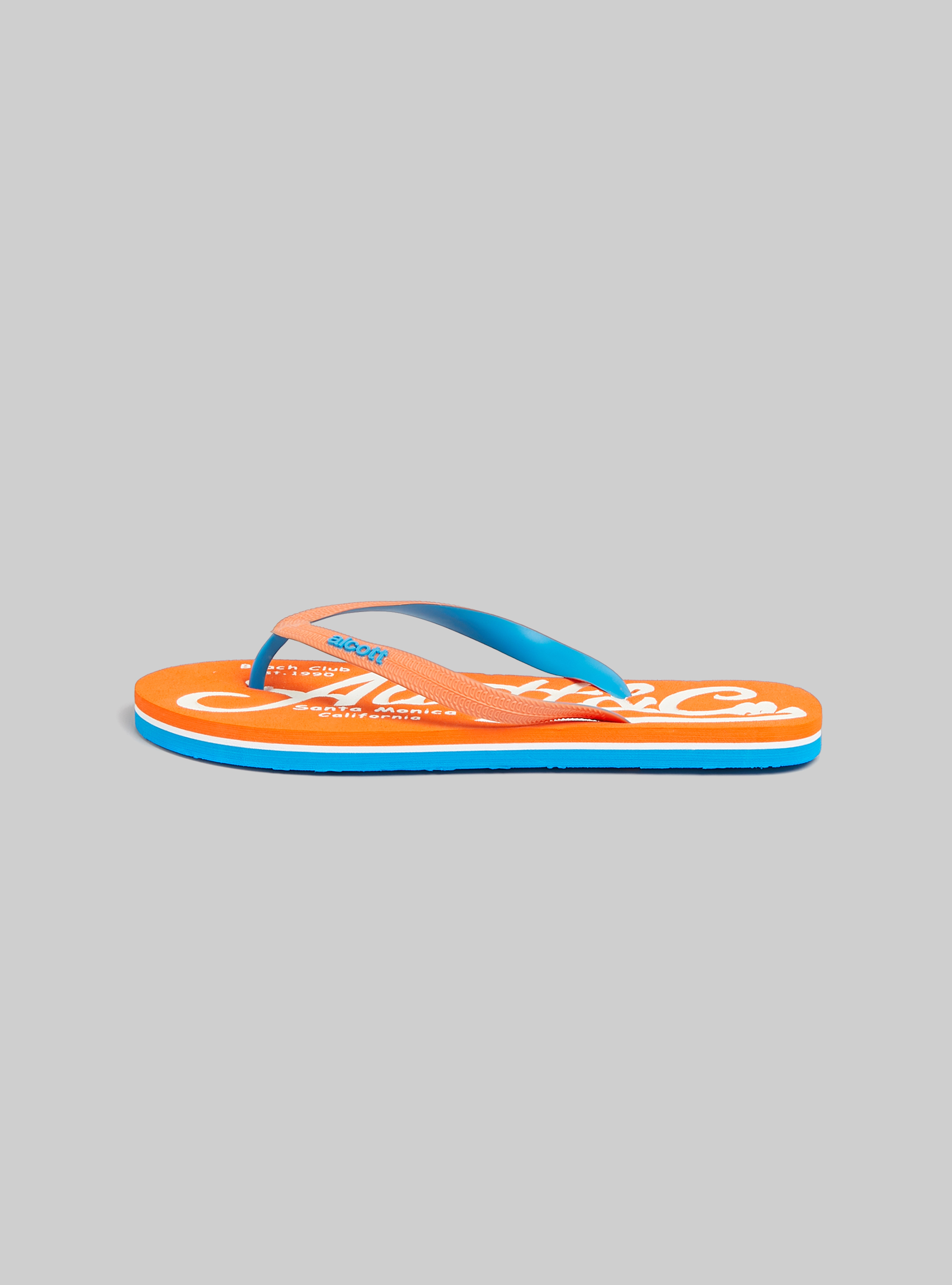 Infradito con logo a constrasto, OR2 ORANGE MED.