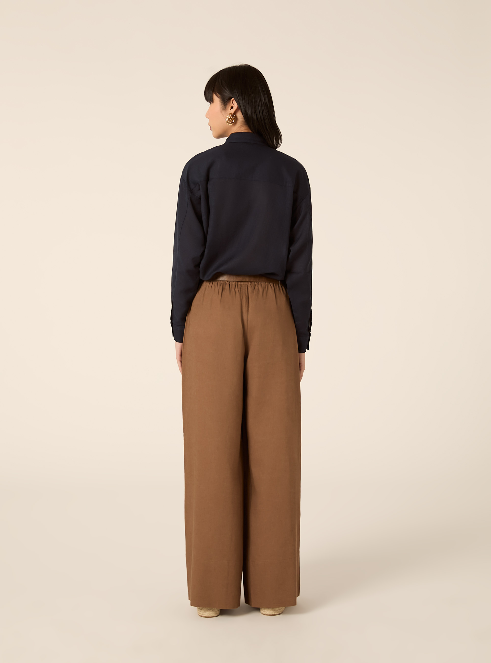 Hemd aus Leinenmischgewebe, NA1 NAVY DARK