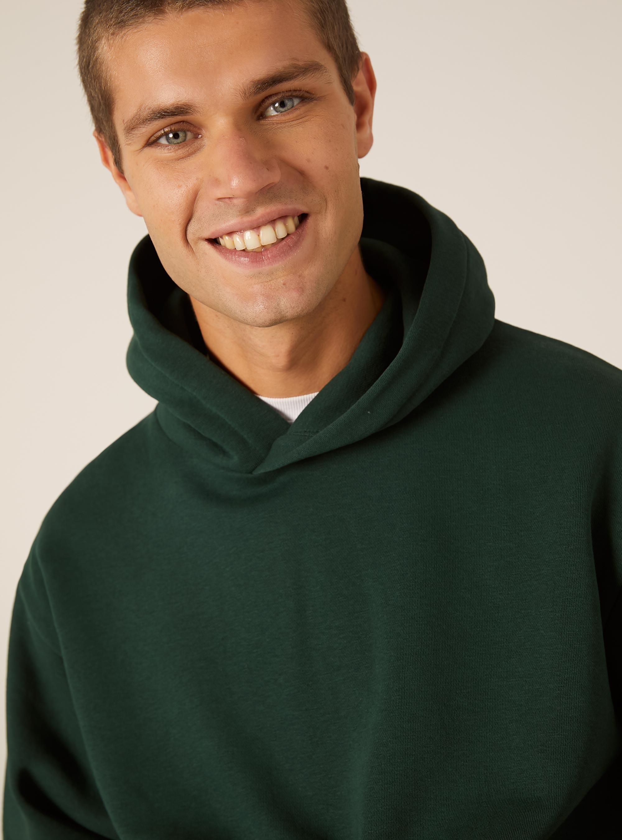 Sweat &agrave; capuche coupe boxy, GN1 GREEN DARK