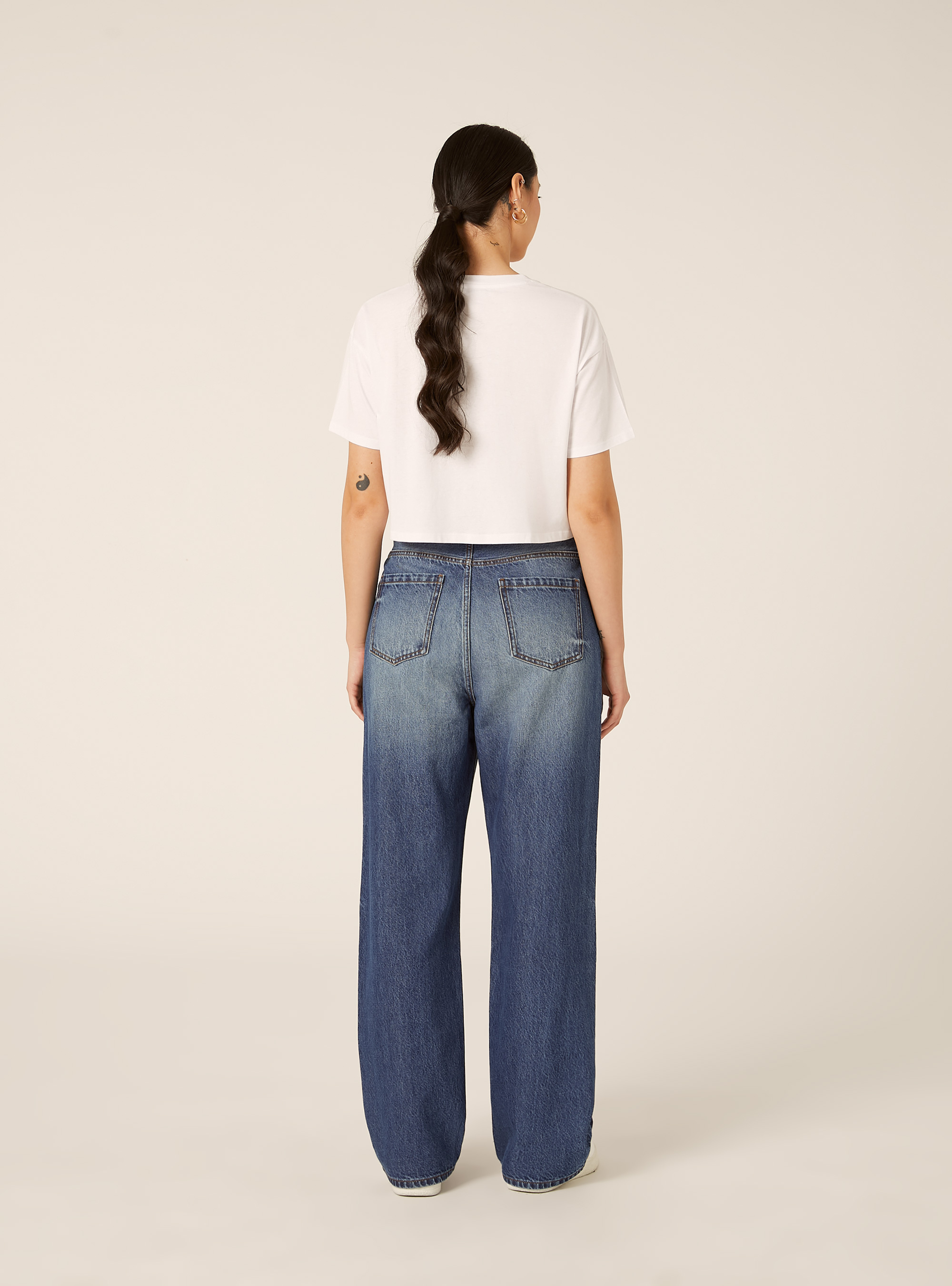 Vaqueros wide leg, D003 MEDIUM BLUE