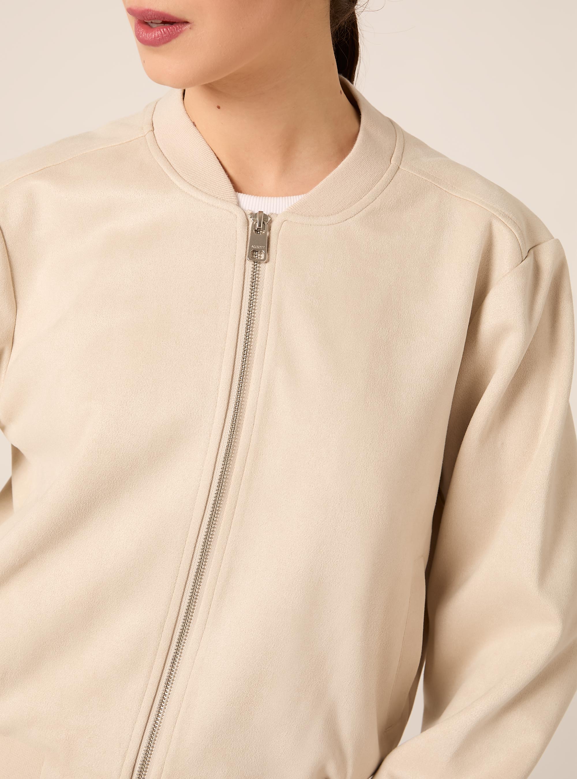 Bomberjacke aus Wildleder, SA2 SAND MEDIUM